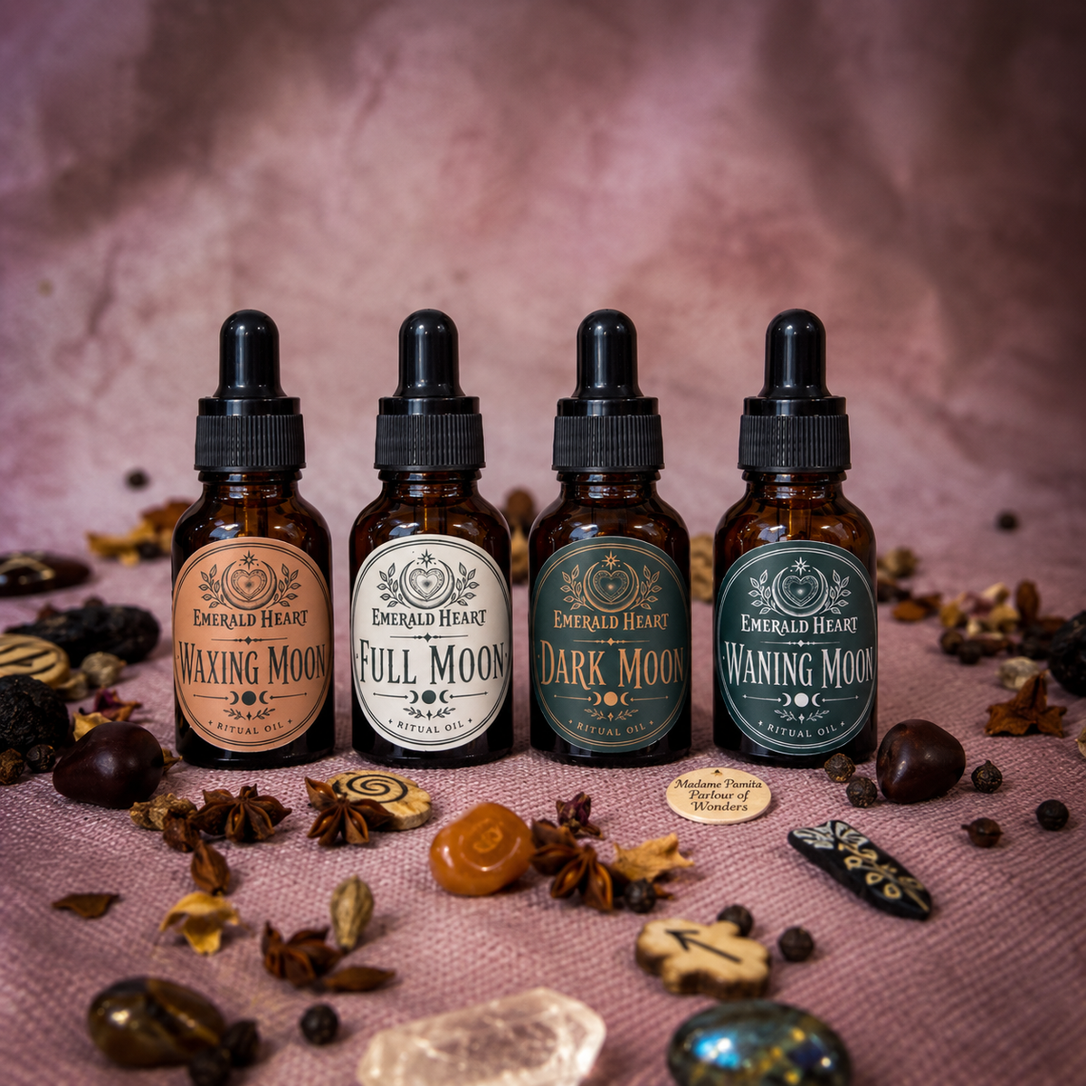 Lunar Charged Ritual Oil Collection by Emerald Heart