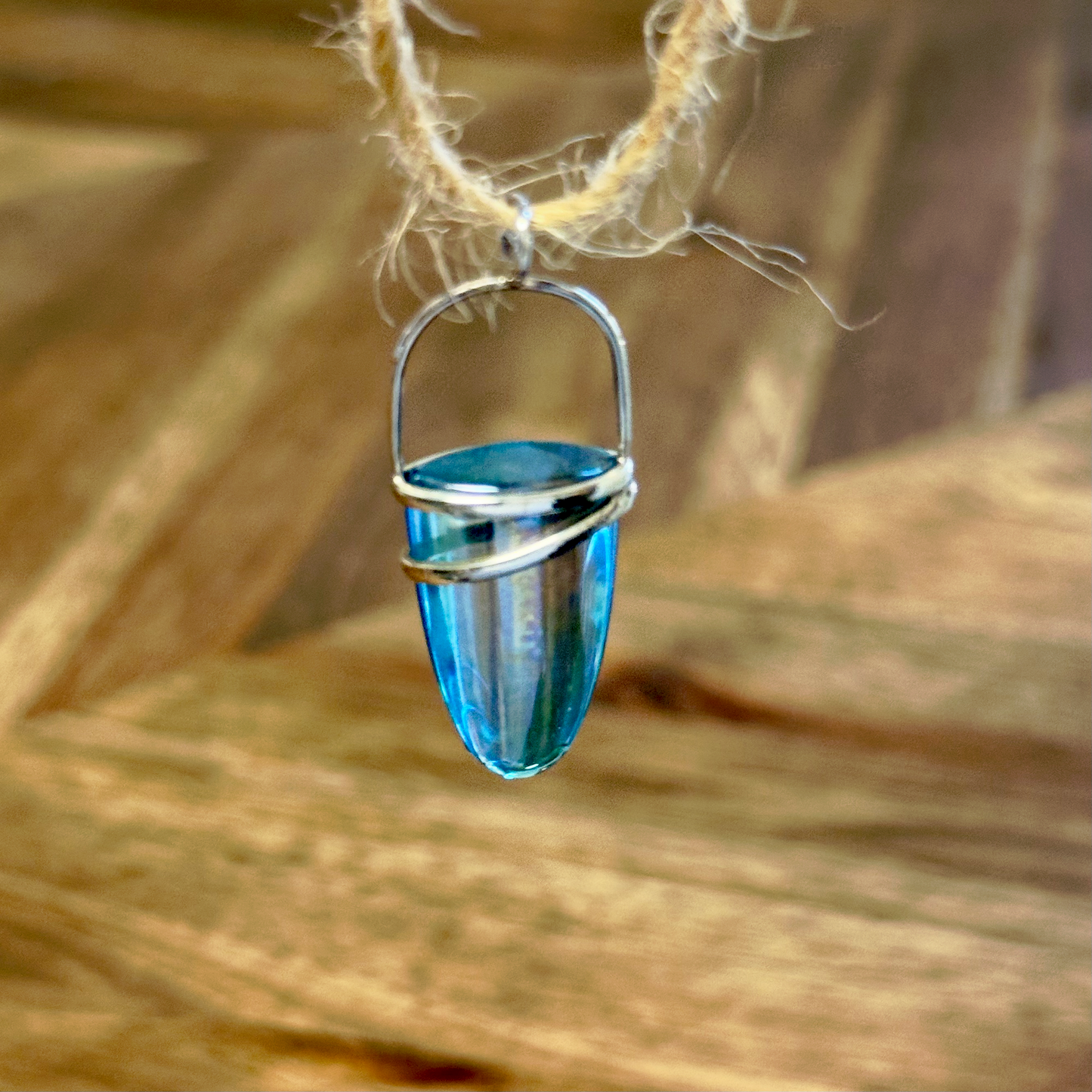 Angel Aura Quartz Tongue Pendant with 24" Chain
