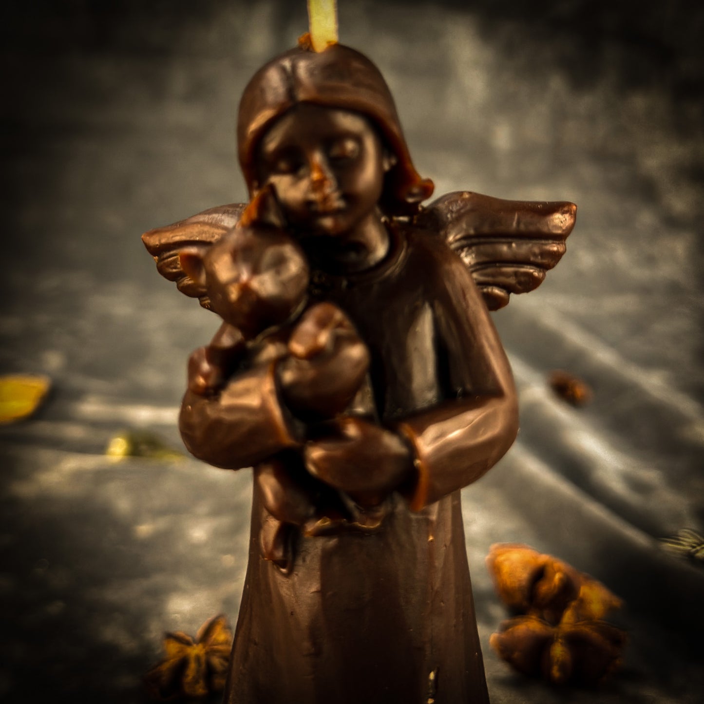 Brown Cat Guardian Candle