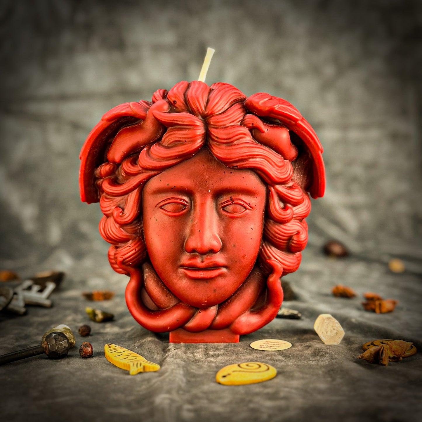 Beeswax Medusa Protection Spell Candle - Fierce Power, Boundaries & Transformation