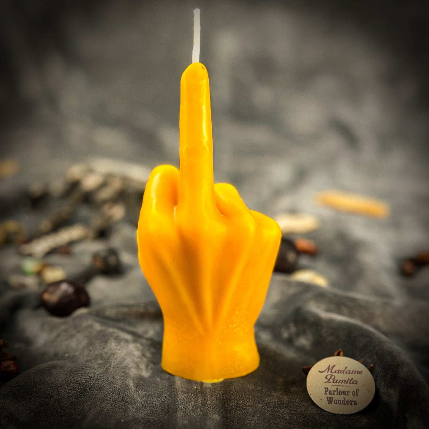 Beeswax Middle Finger Spell Candle