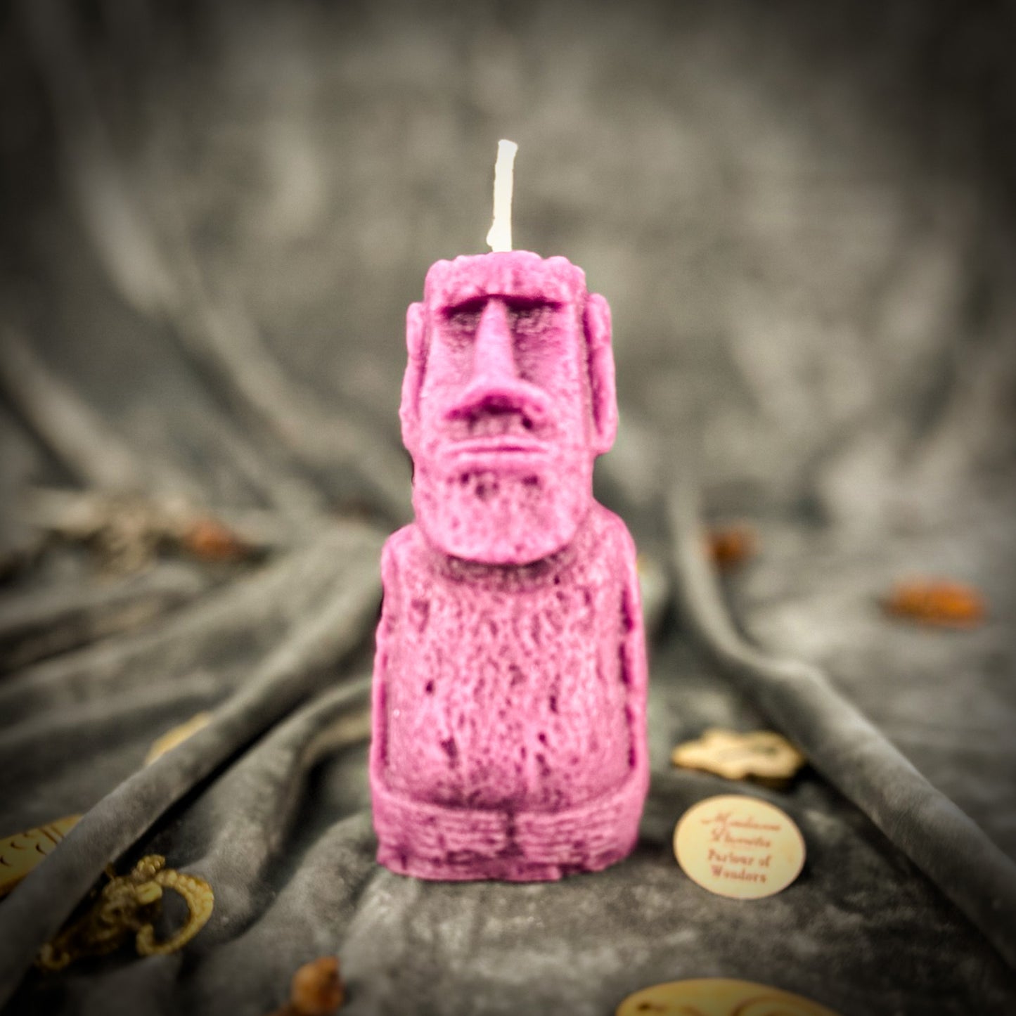 Purple Moai Ancestral Candle