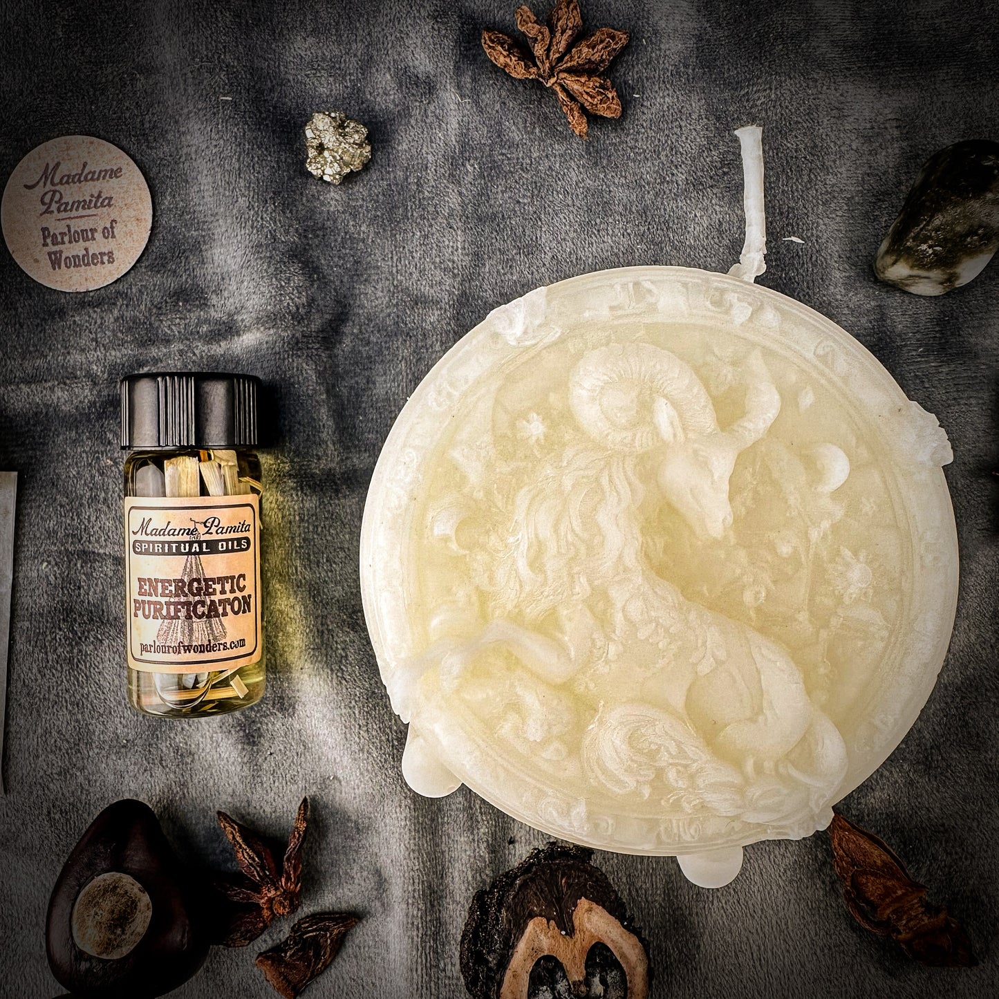 Capricorn Power Candle Spell Kit - Ambition, Discipline & Success Magic