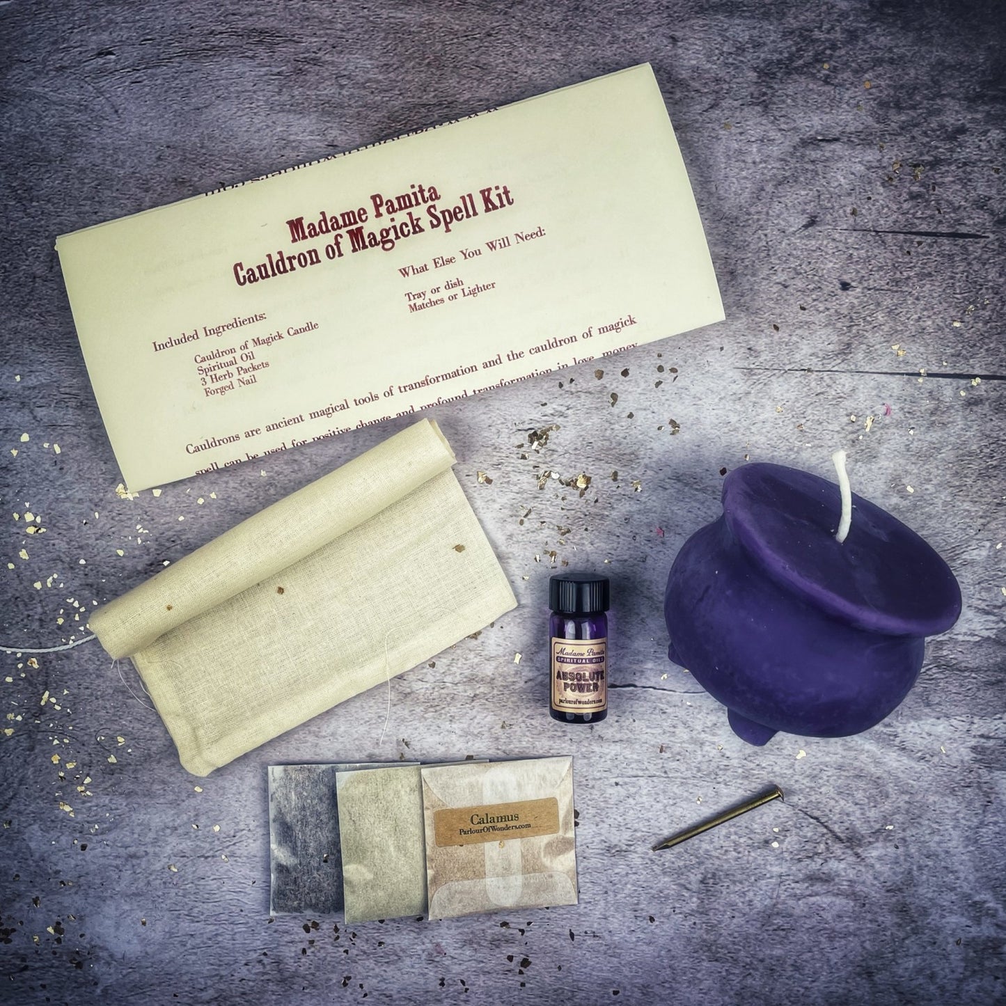 Cauldron of Magick Candle Spell Kit