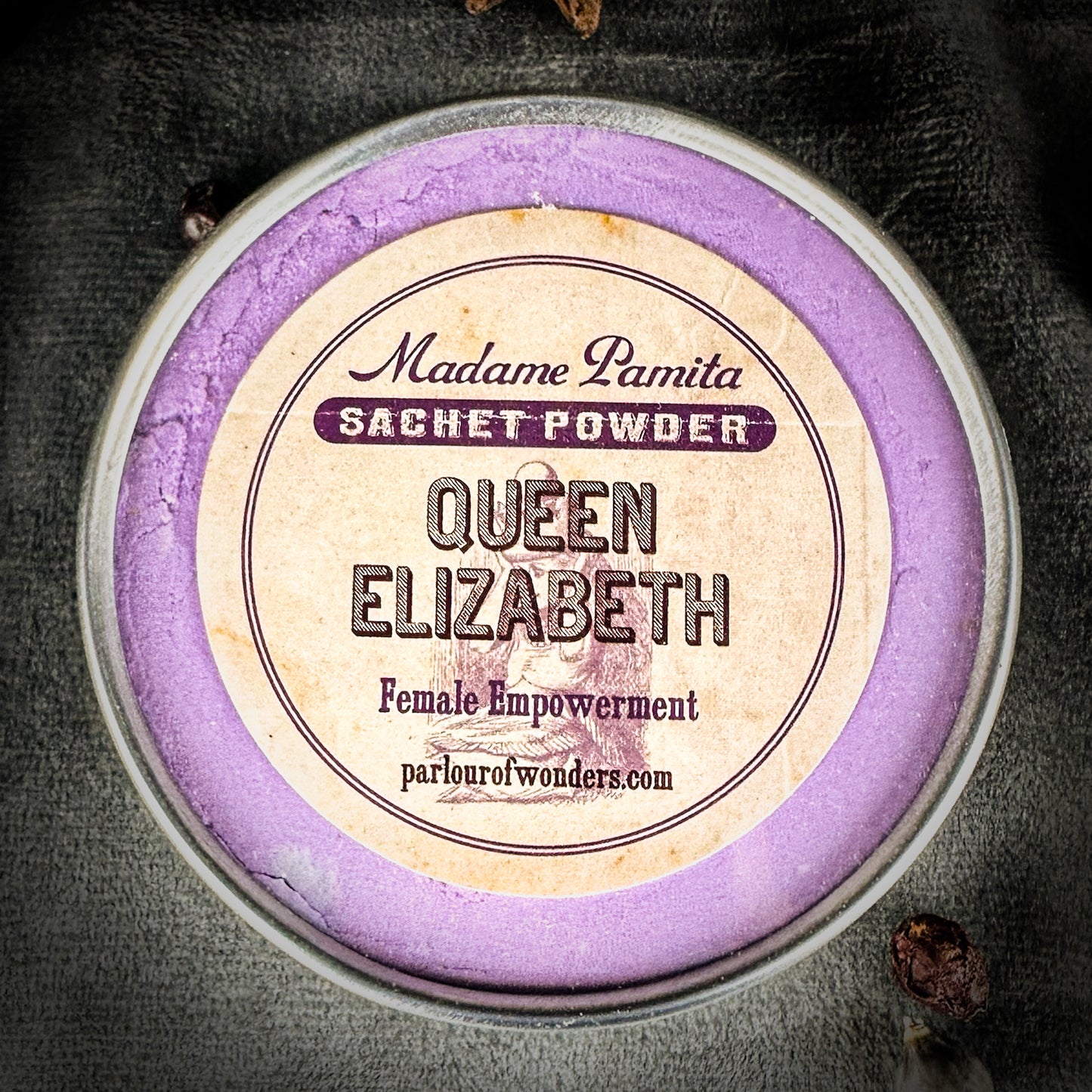 Queen Elizabeth Sachet Powder by Madame Pamita