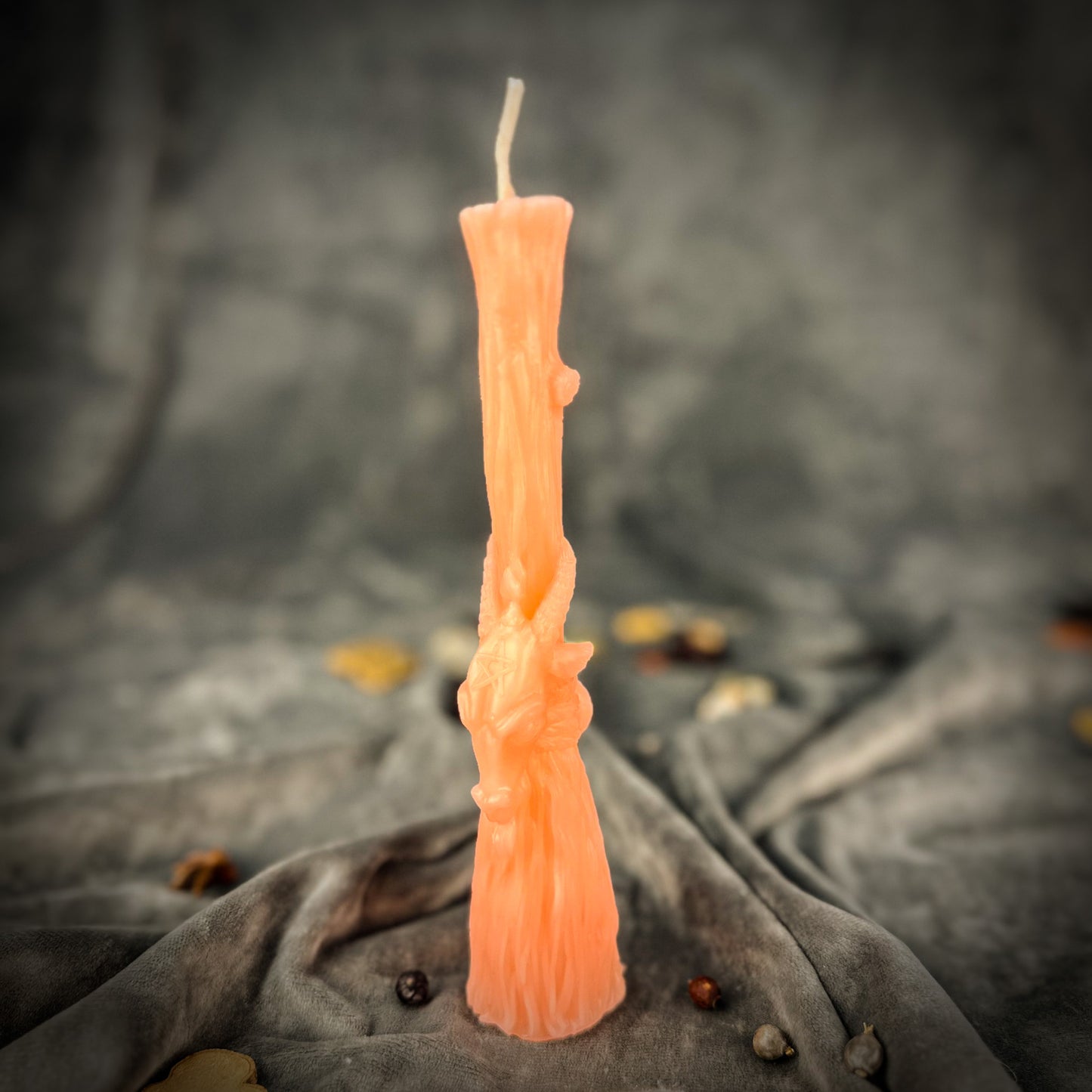 Pink Goat Broom Candle