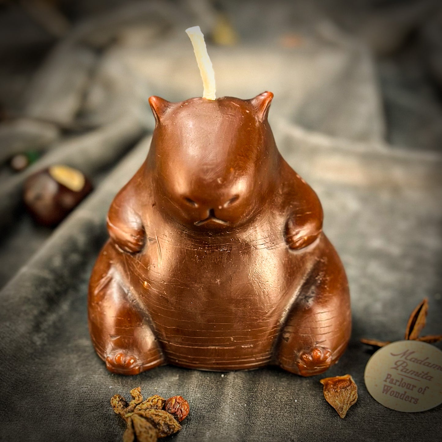 Brown Capybara Candle