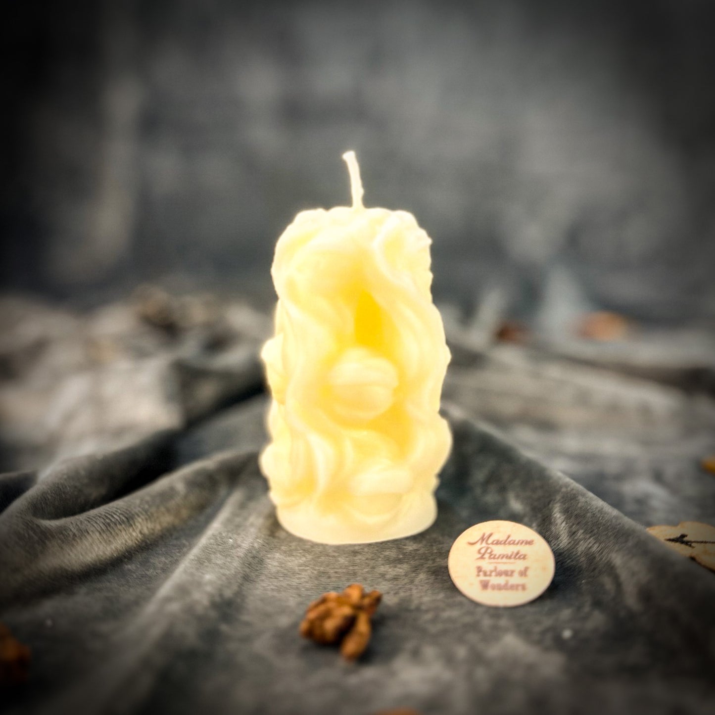 White Beeswax Evil Eye Protection Spell Candle