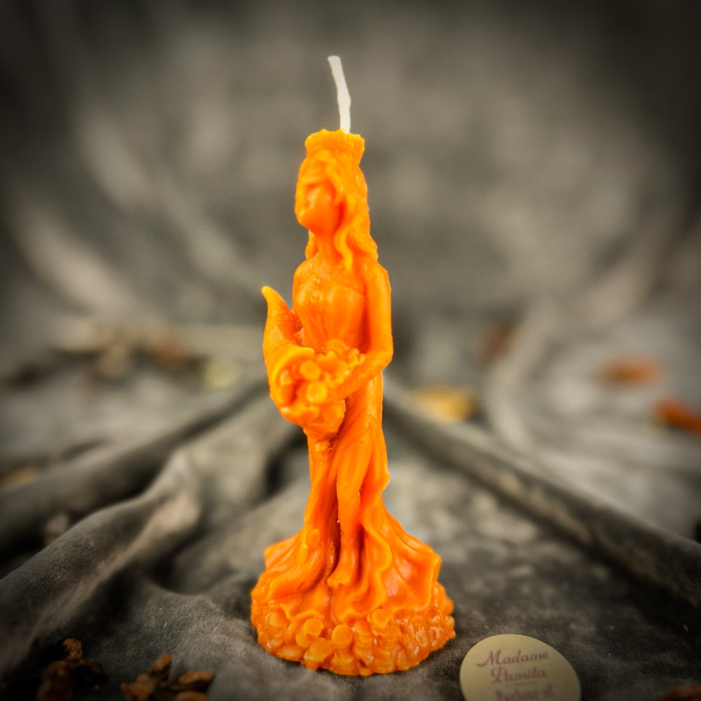 Orange Fortuna Goddess of Luck Candle