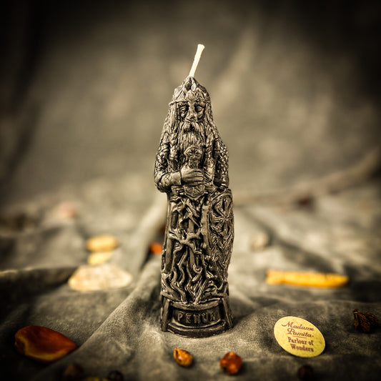Beeswax Perun God Spell Candle | Justice, Protection & Balance