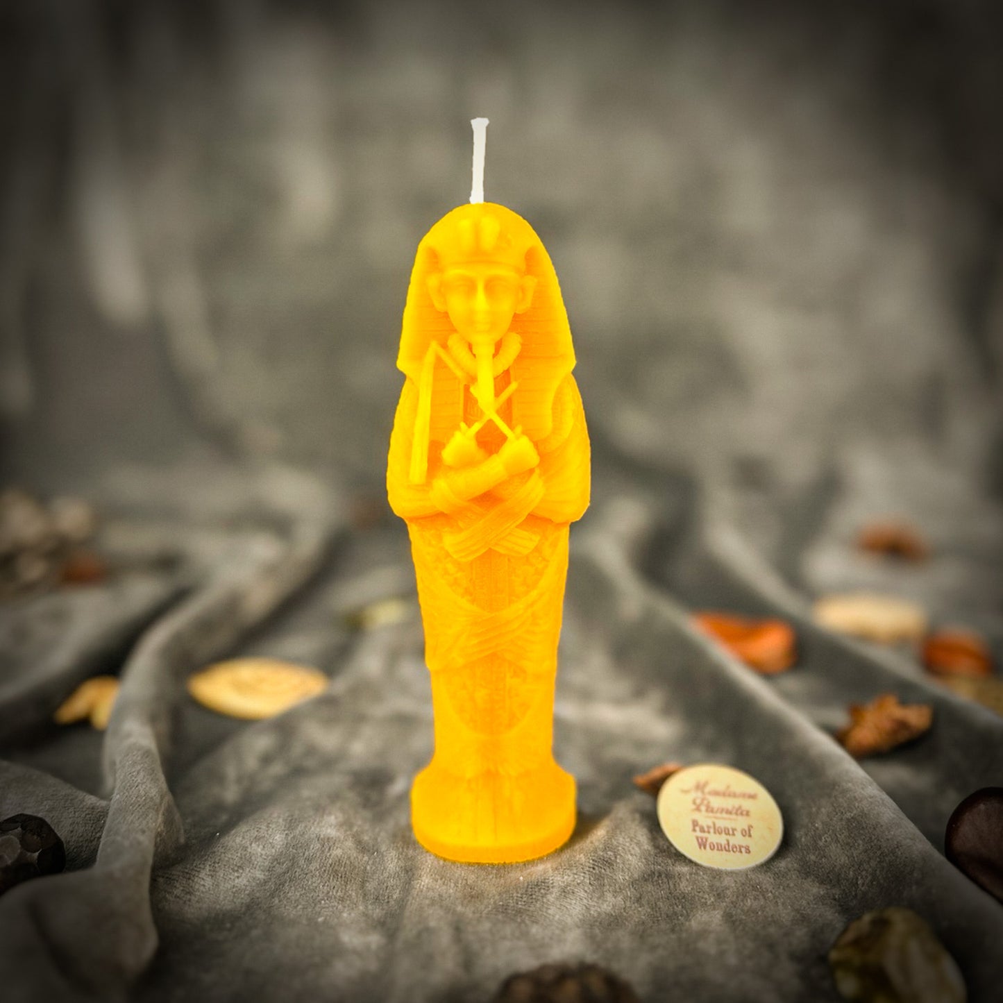 Yellow Egyptian Mummy Candle
