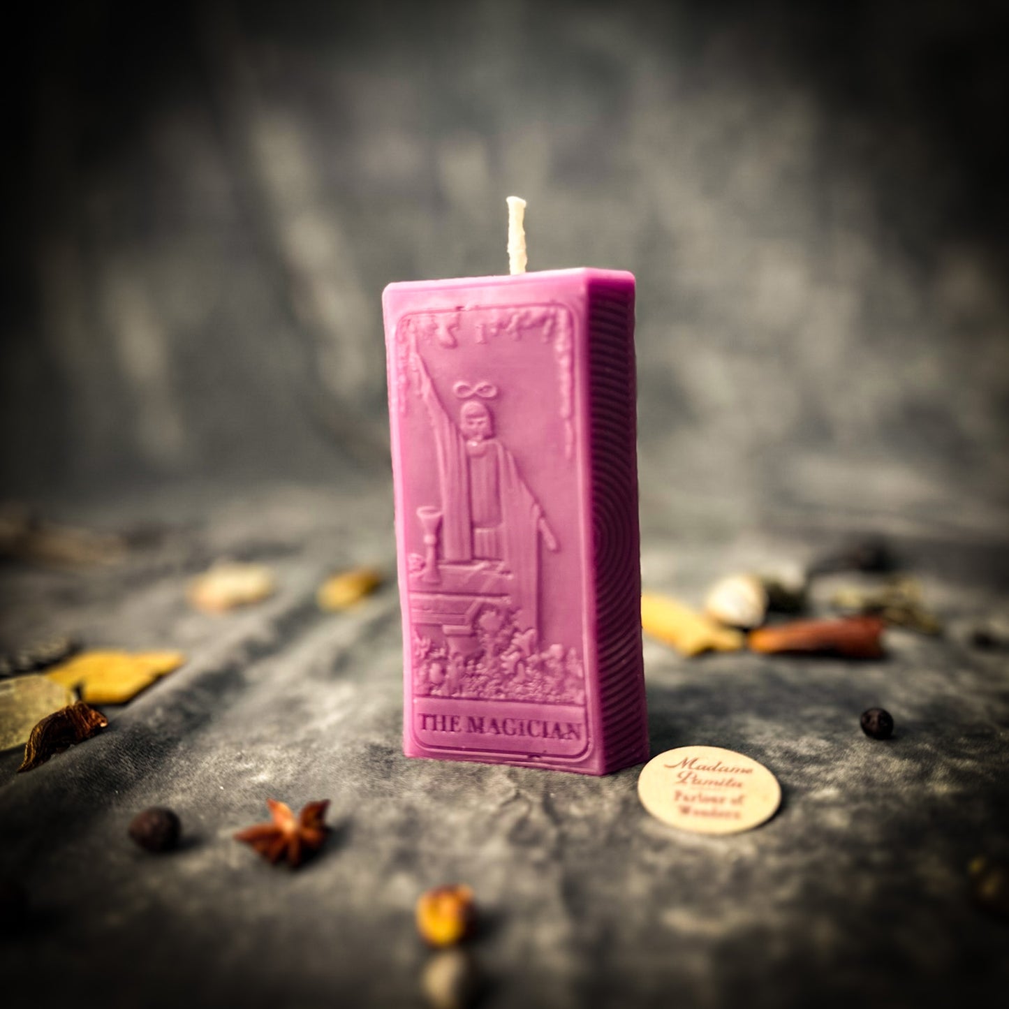 Purple The Magician Tarot Card Spell Candle