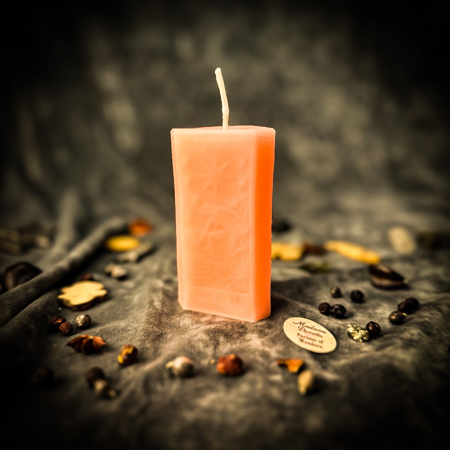 Pink The Star Tarot Card Candle