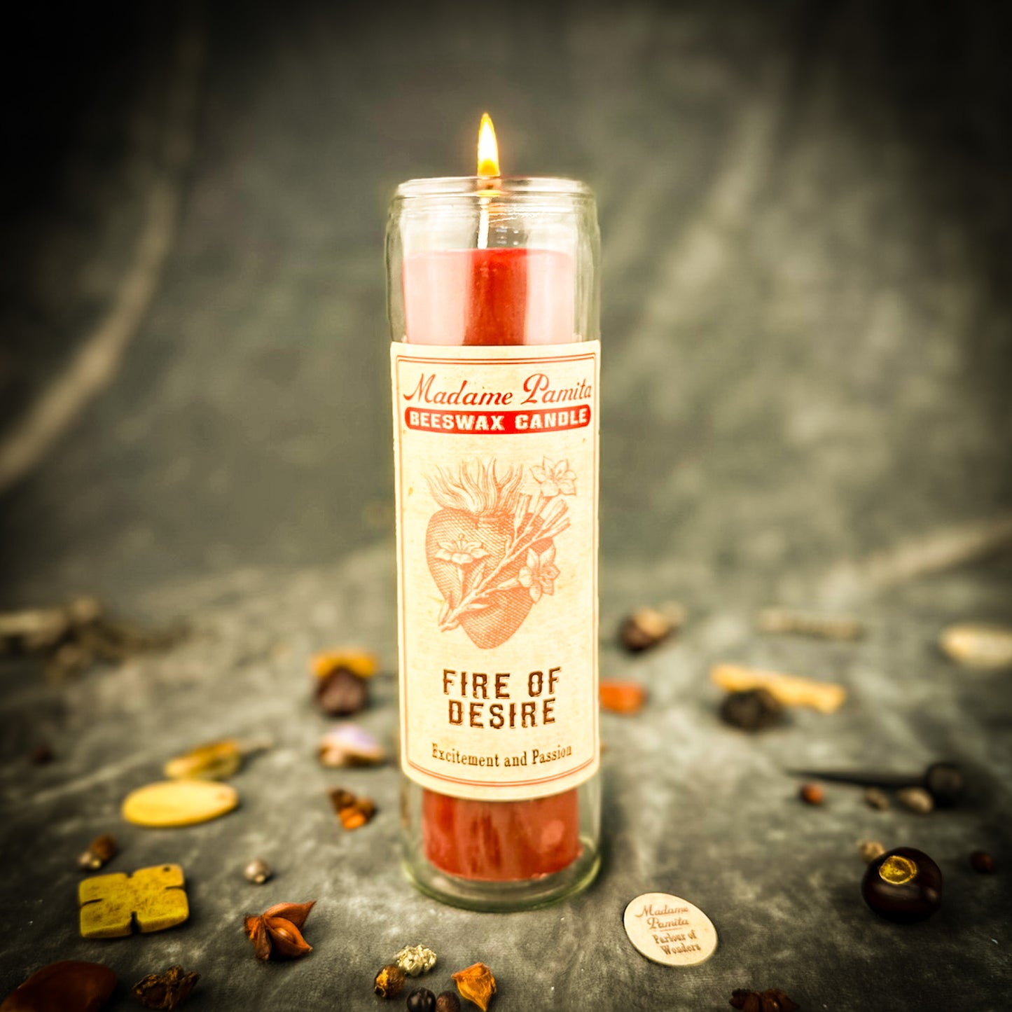 Fire of Desire Beeswax Vigil Candle by Madame Pamita - Passion & Sexual Attraction