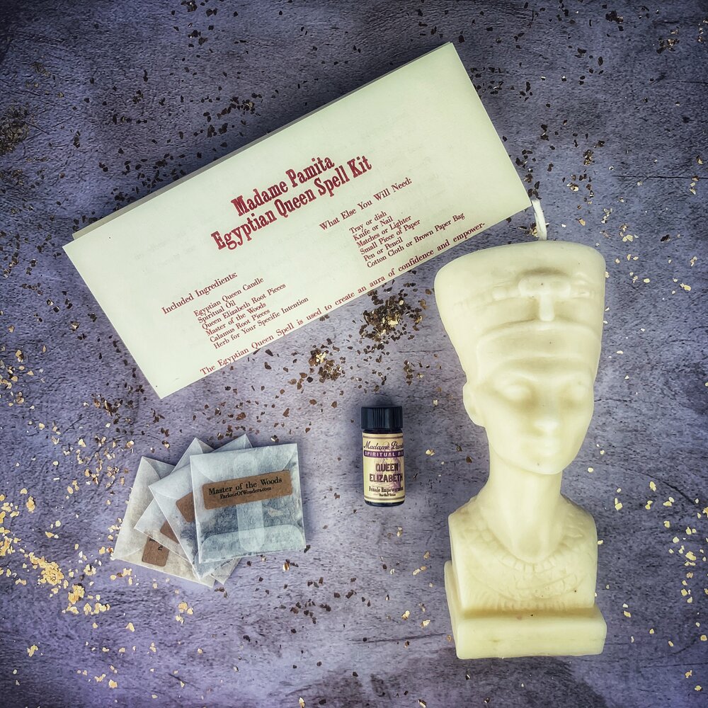 Egyptian Queen Candle Spell Kit - White