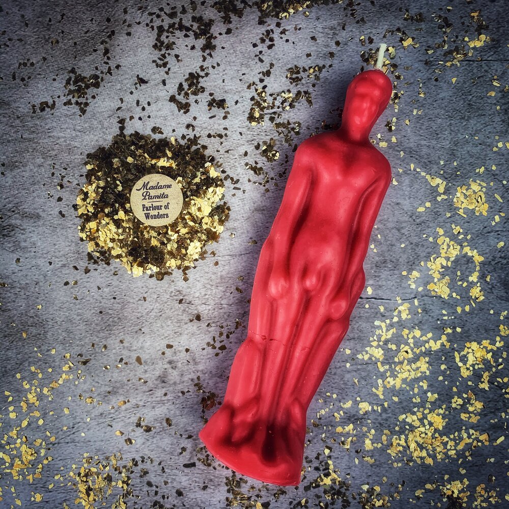 Male Figural Candle Pink