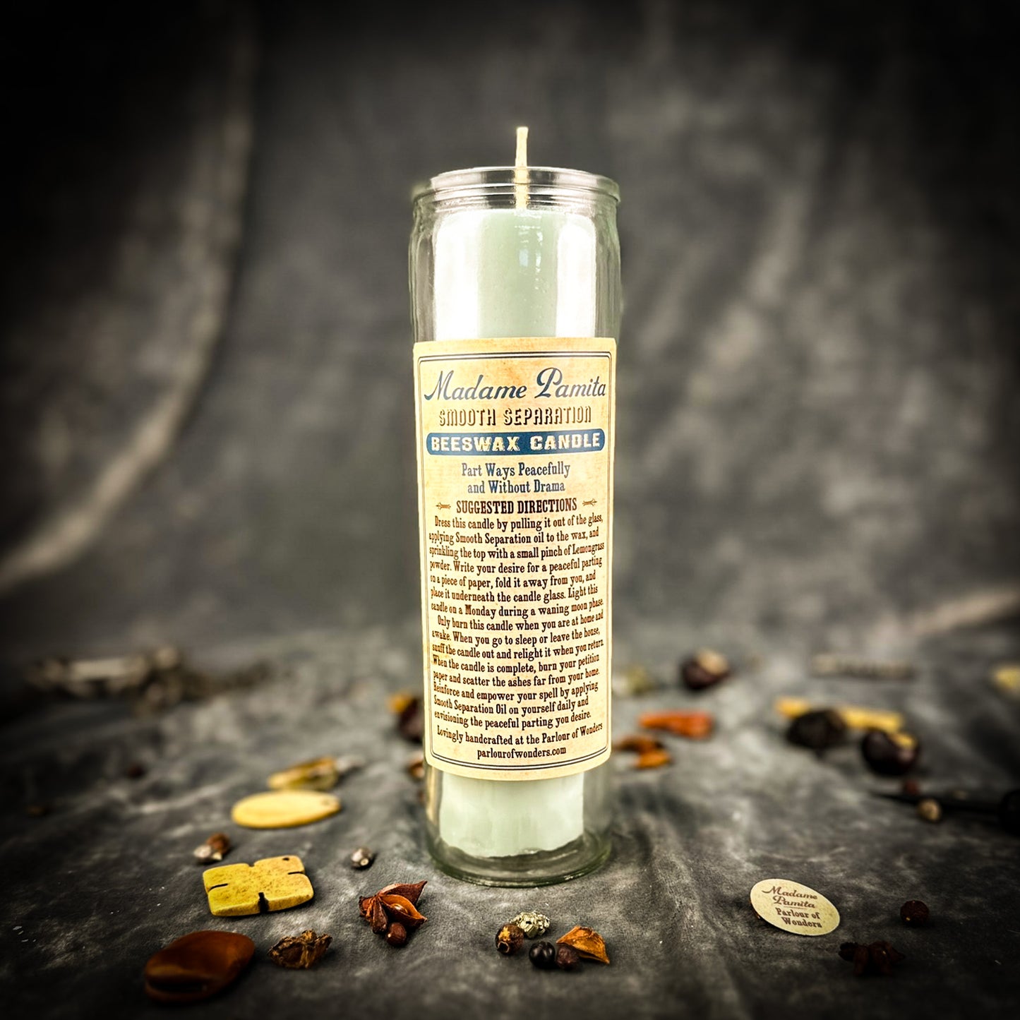 Smooth Separation Beeswax Vigil Candle by Madame Pamita - Peaceful & Permanent Parting