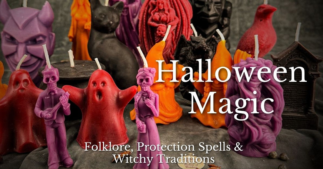 Various halloween candles that can be used for halloween magic