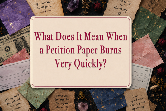 What Does It Mean When a Petition Paper Burns Very Quickly?