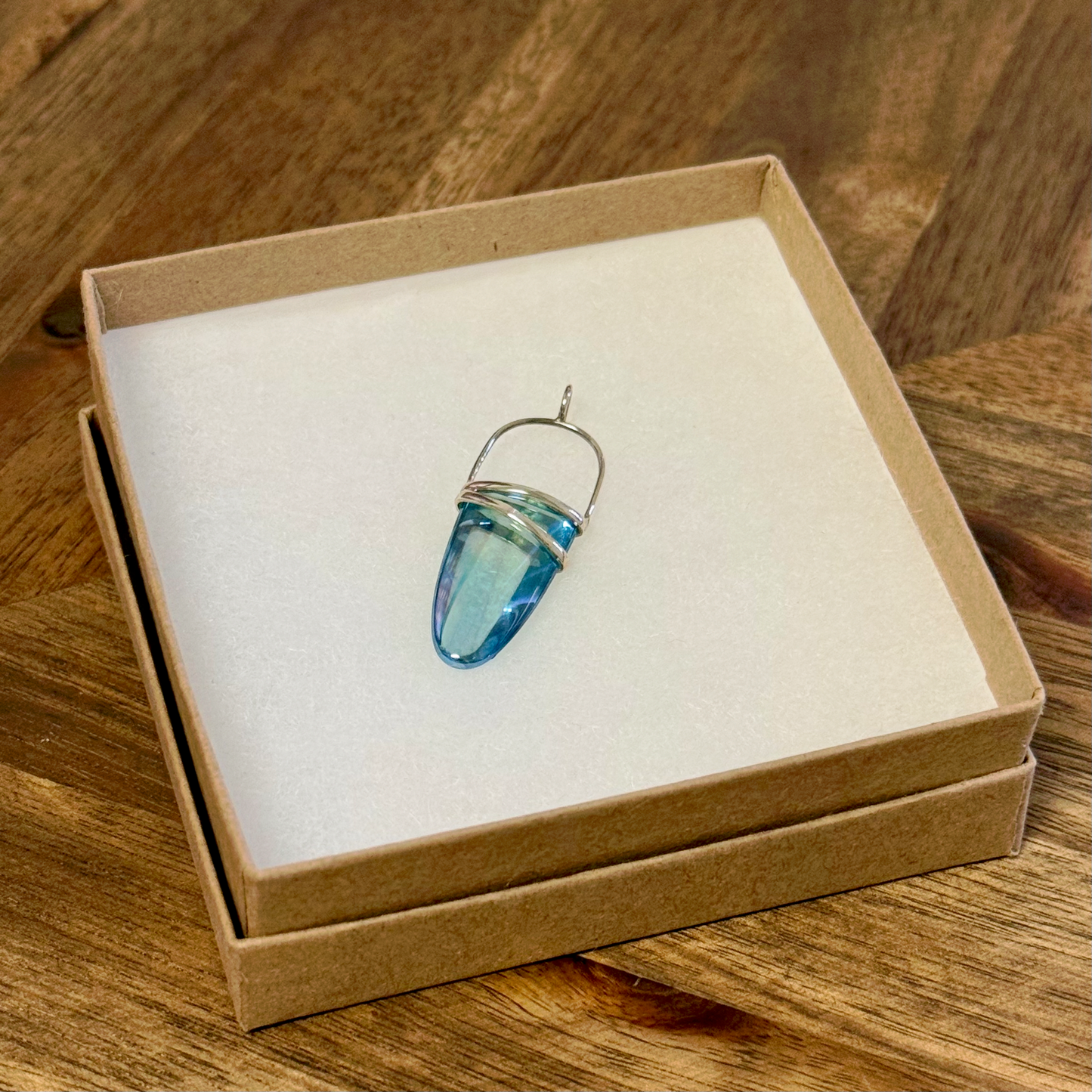 Angel Aura Quartz Tongue Pendant with 24" Chain