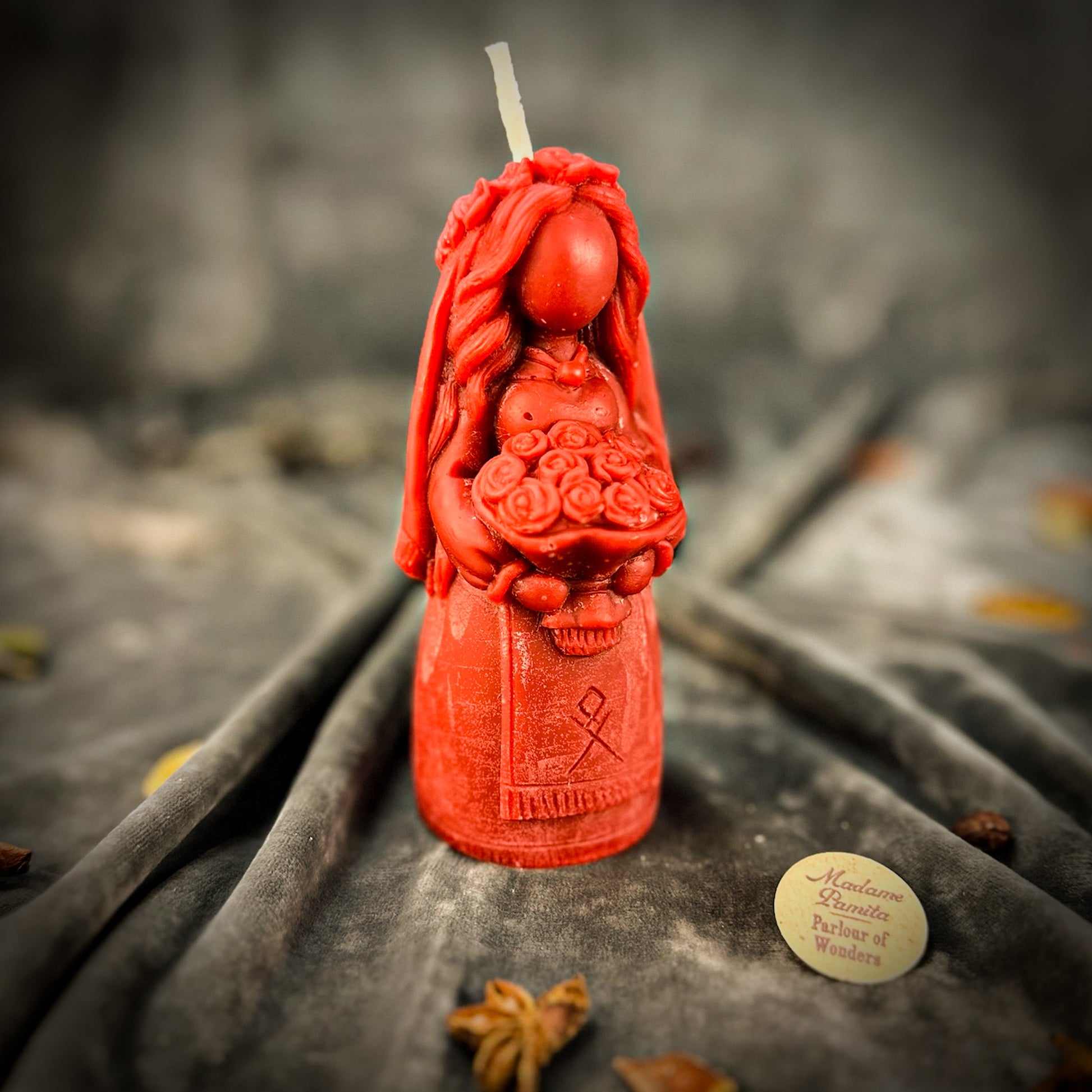 Red Beeswax Lada Motanka Spell Candle 