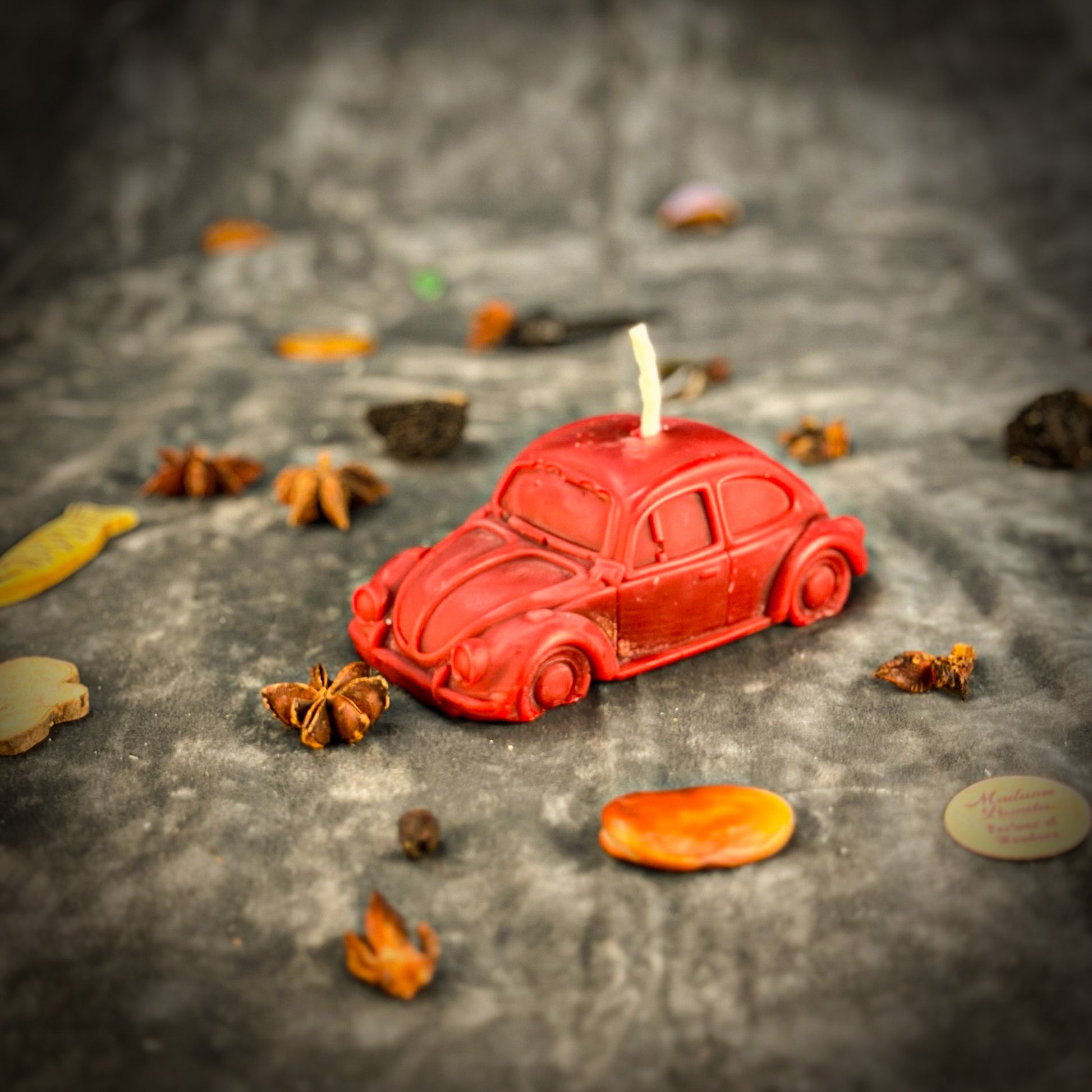 Red Car Candle