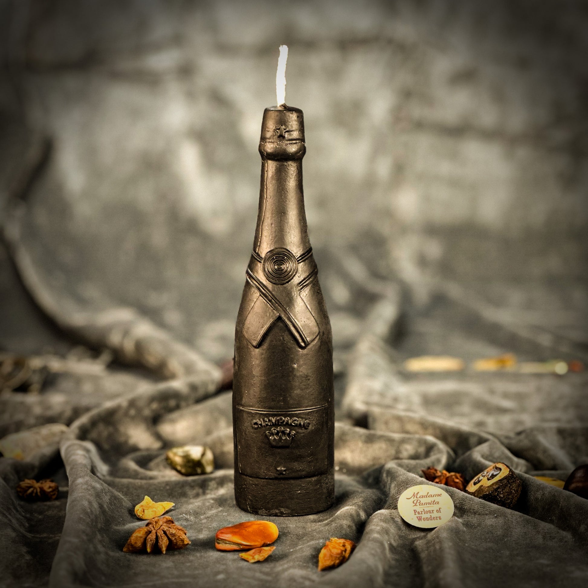 Black Beeswax Champagne Celebration Spell Candle - Success & Luxury Manifestation