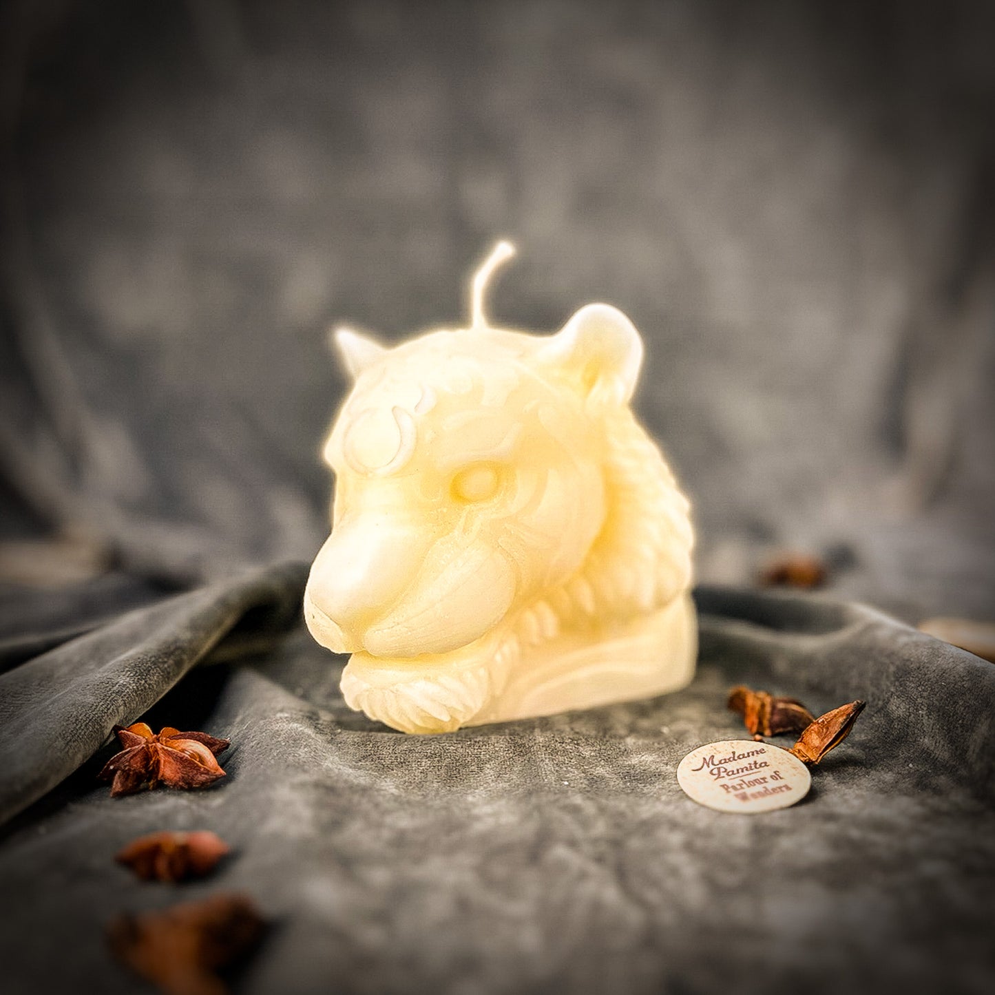 Tiger Spell Candle White