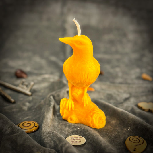 Yellow Raven Magic Candle
