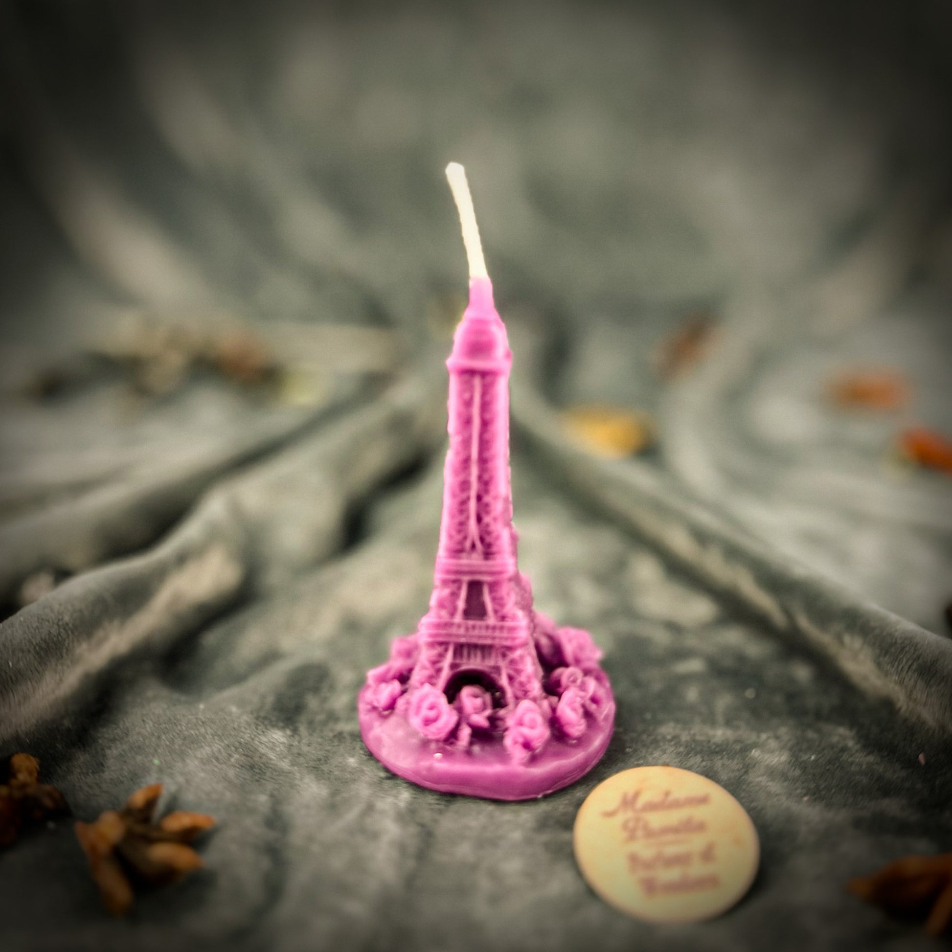 Purple Beeswax Eiffel Tower Spell Candle