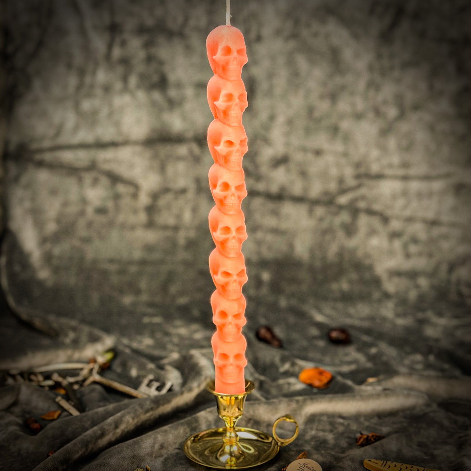 Pink Skull Eight Day Candle