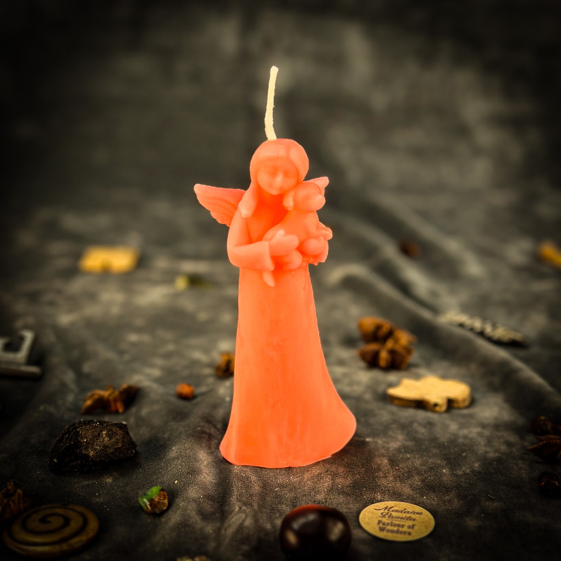 Pink Dog Guardian Candle