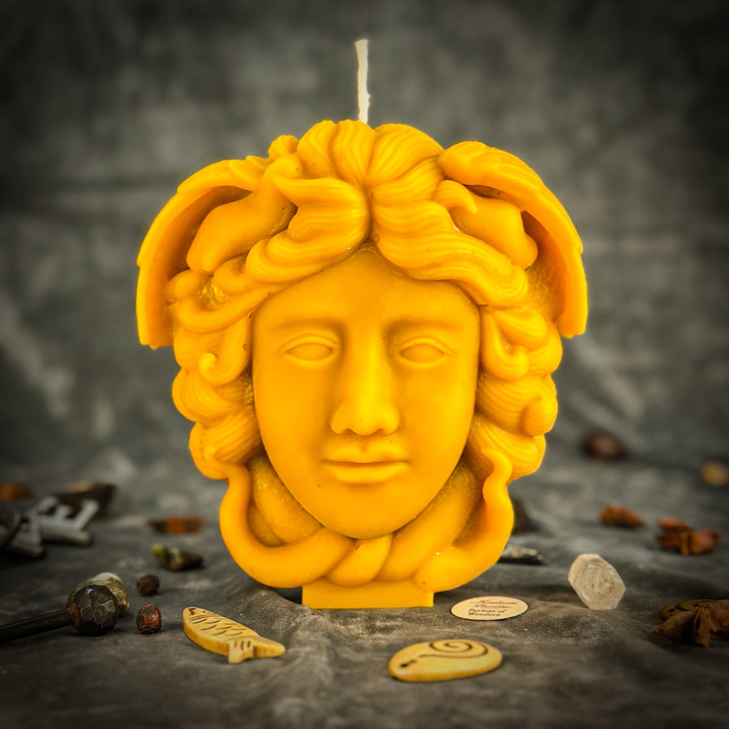 Beeswax Medusa Protection Spell Candle - Fierce Power, Boundaries & Transformation