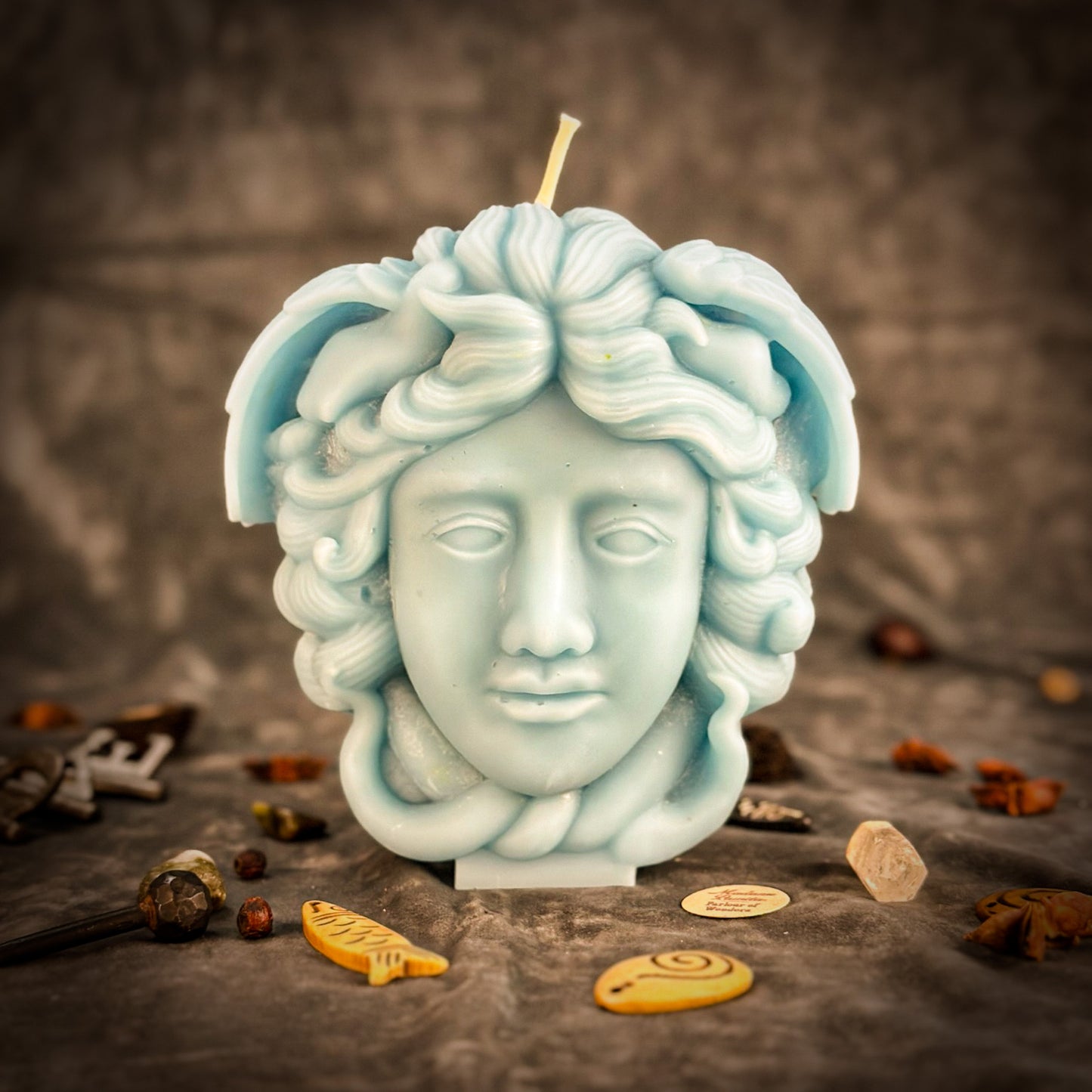 Beeswax Medusa Protection Spell Candle - Fierce Power, Boundaries & Transformation
