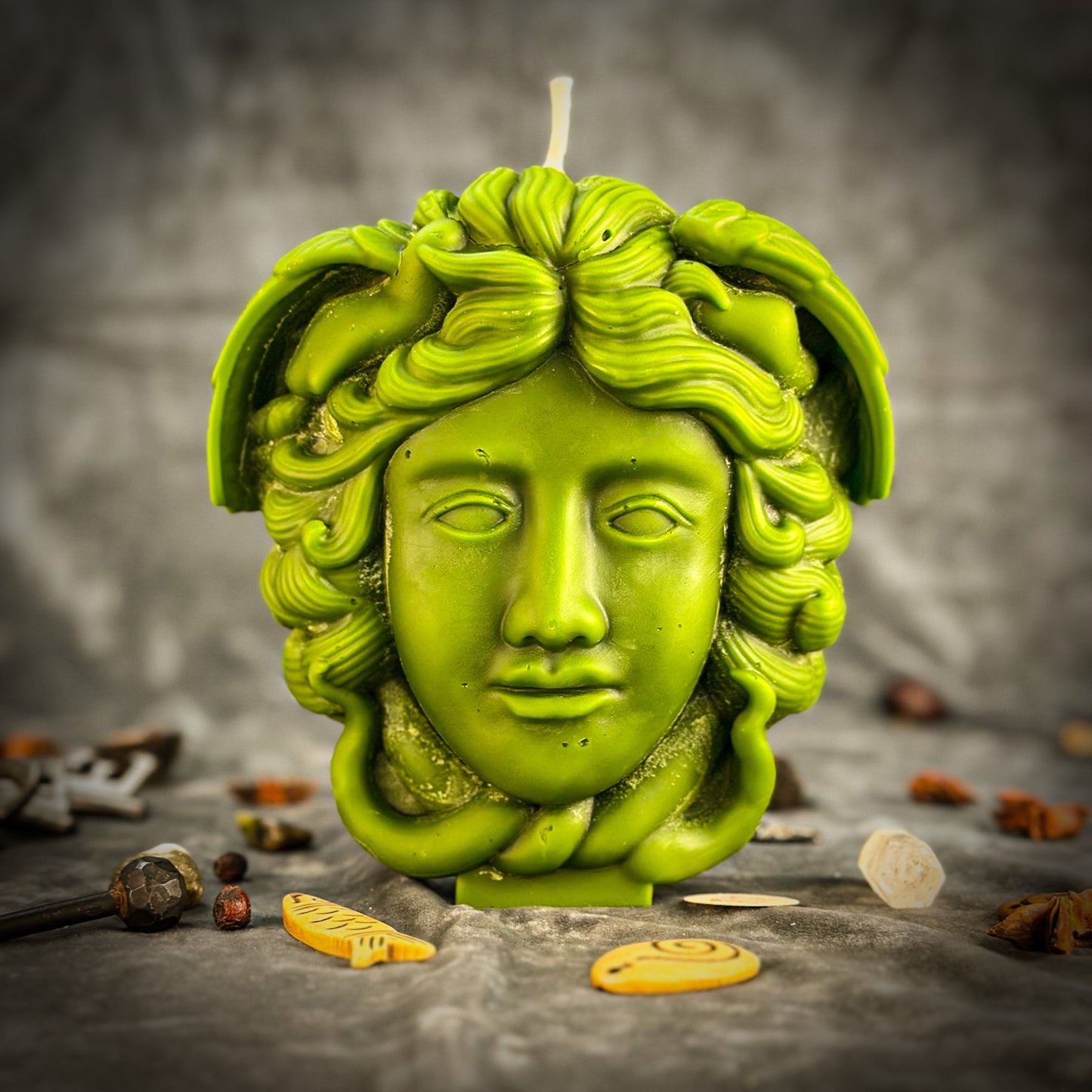Beeswax Medusa Protection Spell Candle - Fierce Power, Boundaries & Transformation