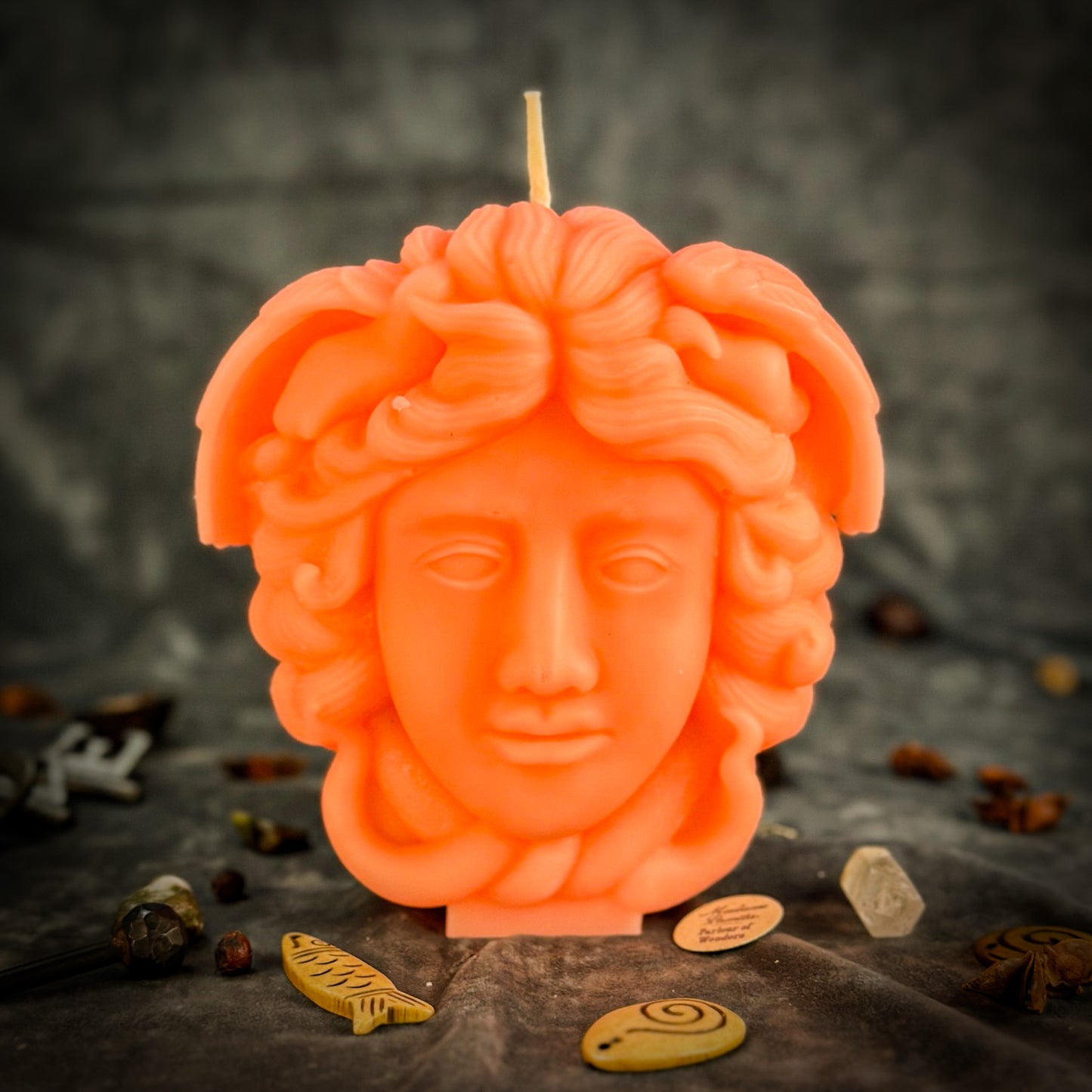 Beeswax Medusa Protection Spell Candle - Fierce Power, Boundaries & Transformation