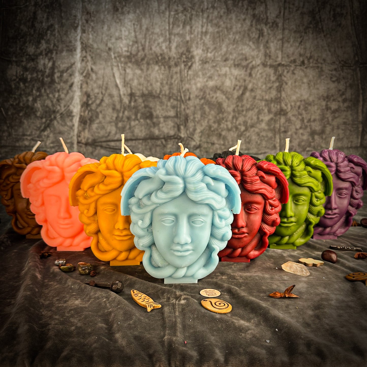 Beeswax Medusa Protection Spell Candle - Fierce Power, Boundaries & Transformation
