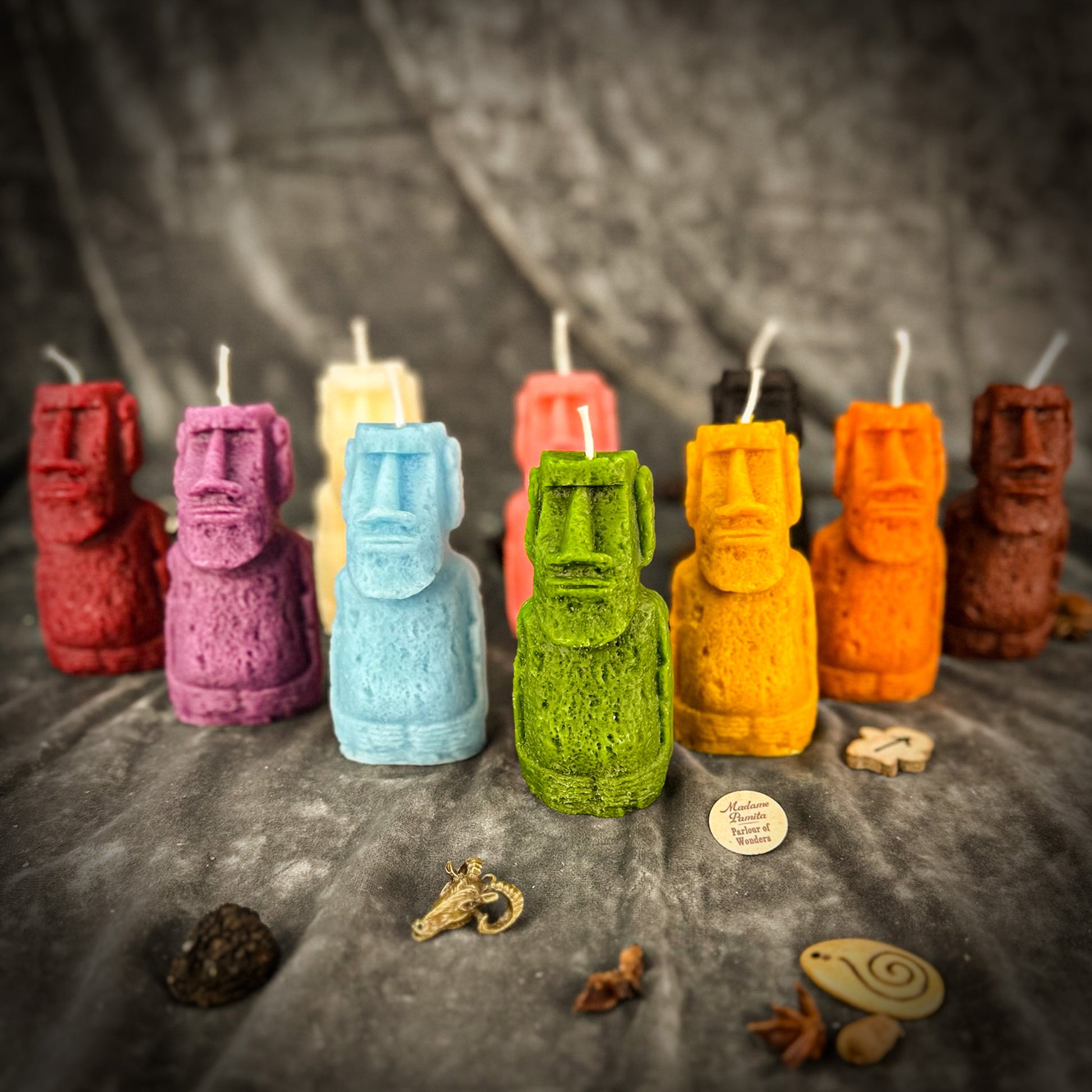 Beeswax Moai Ancestral Power Spell Candle