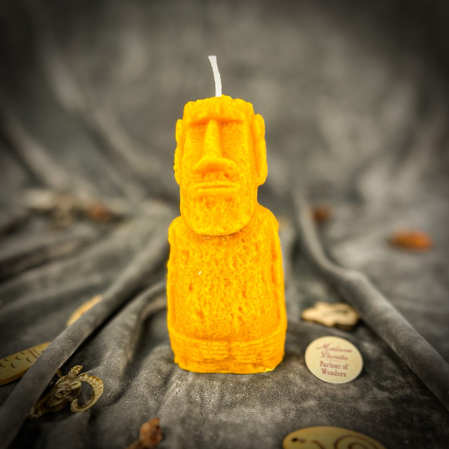 Yellow Moai Ancestral Spell Candle