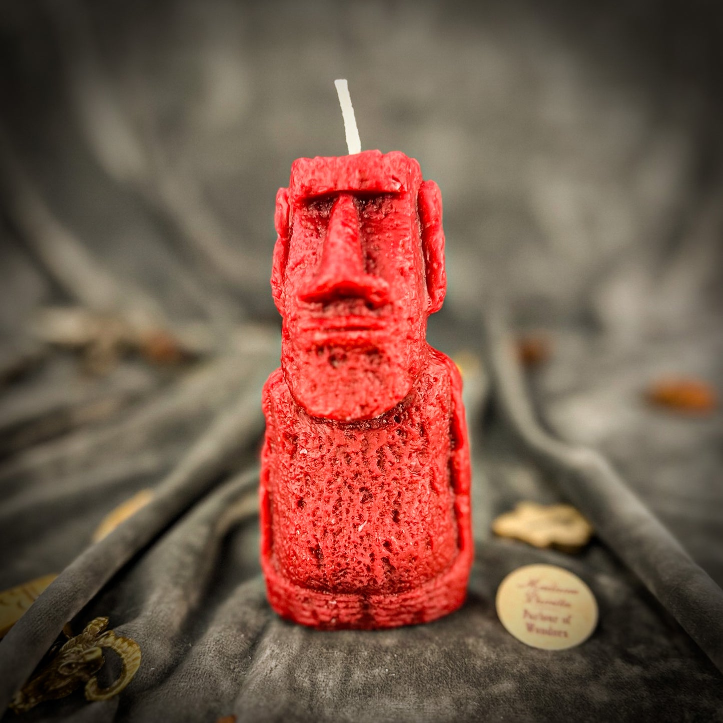 Red Moai Ancestral Candle