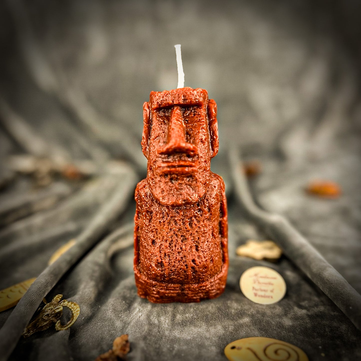 Brown Moai Candle