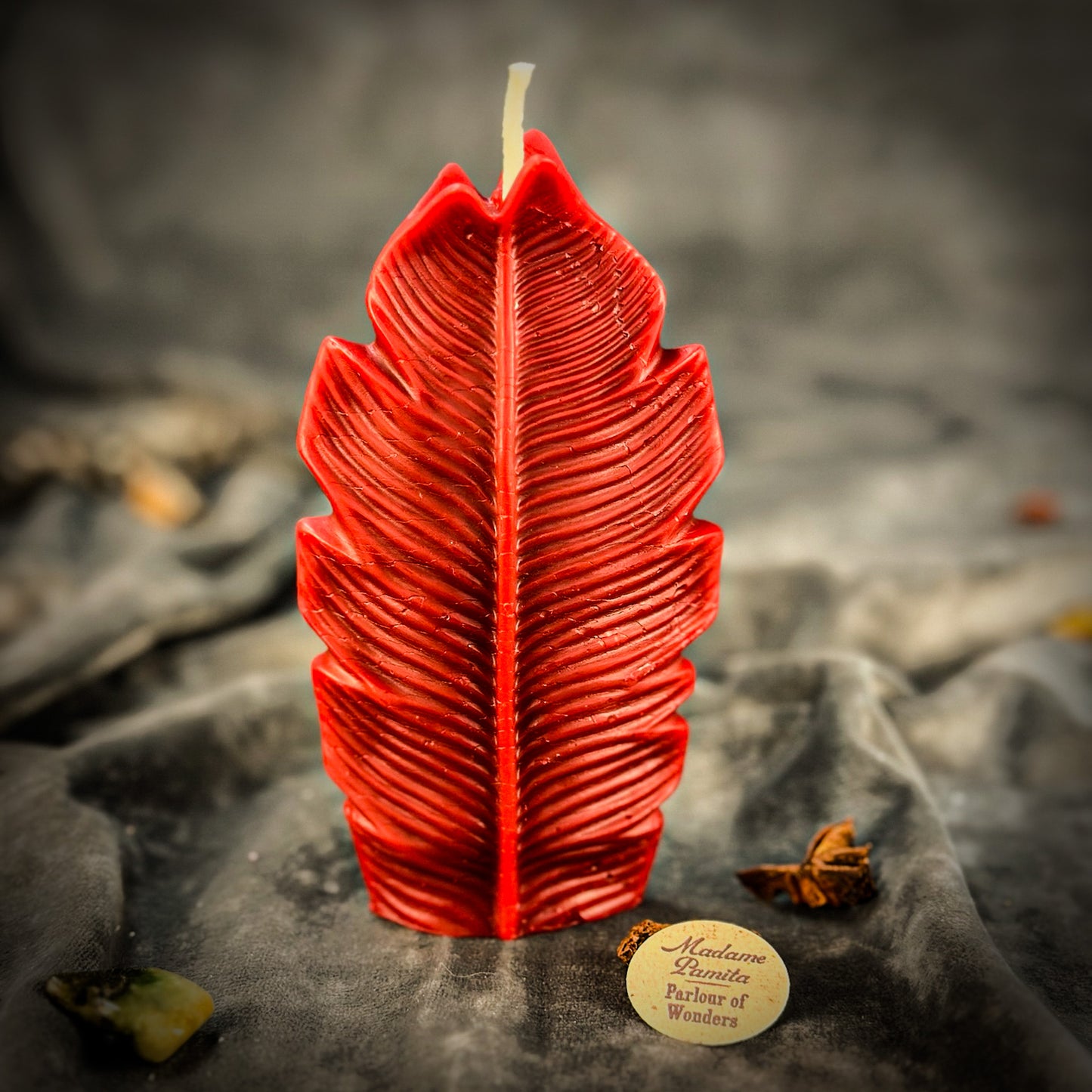 Red Plant Candle