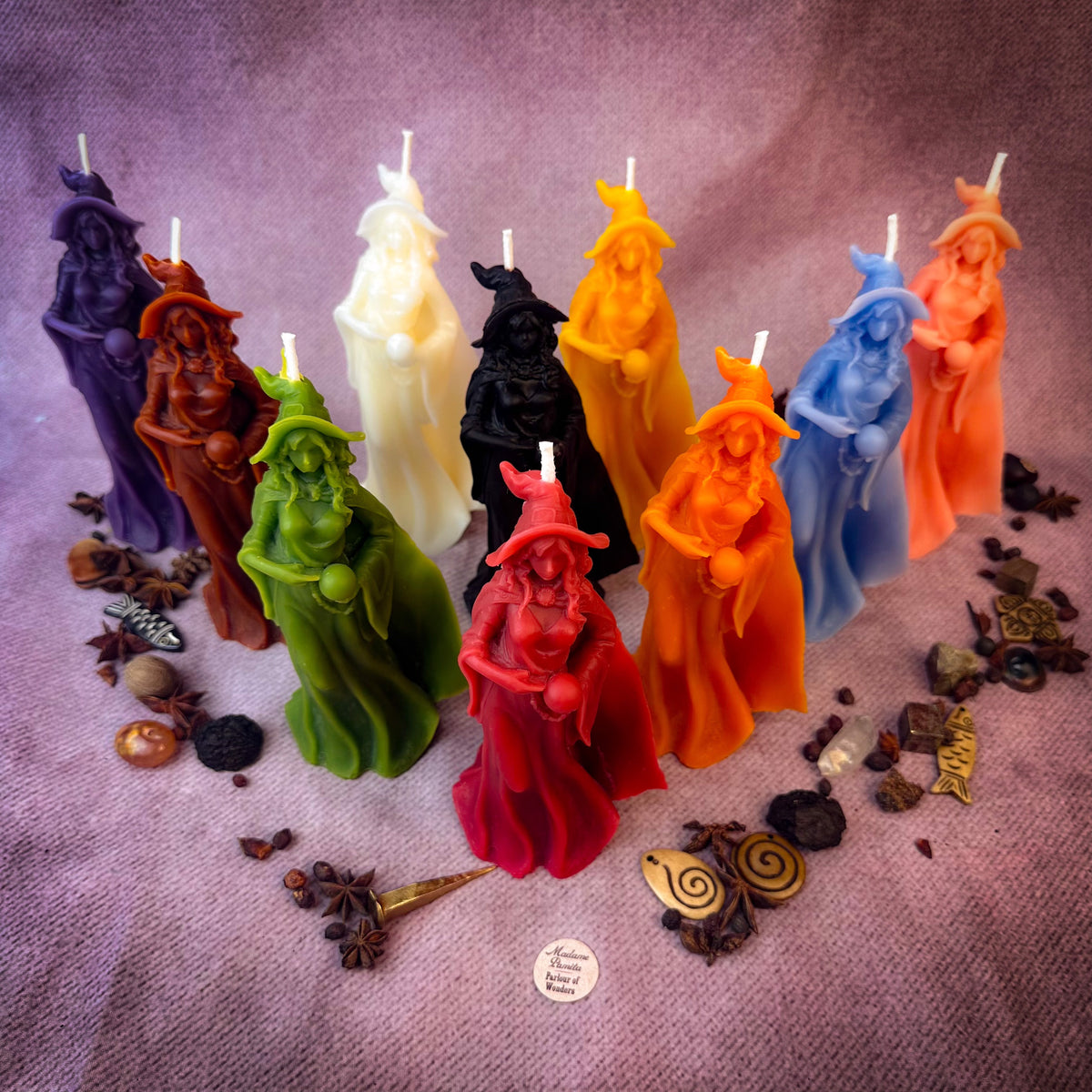 Limited Edition Beeswax Queen of the Witches Spell Candle 