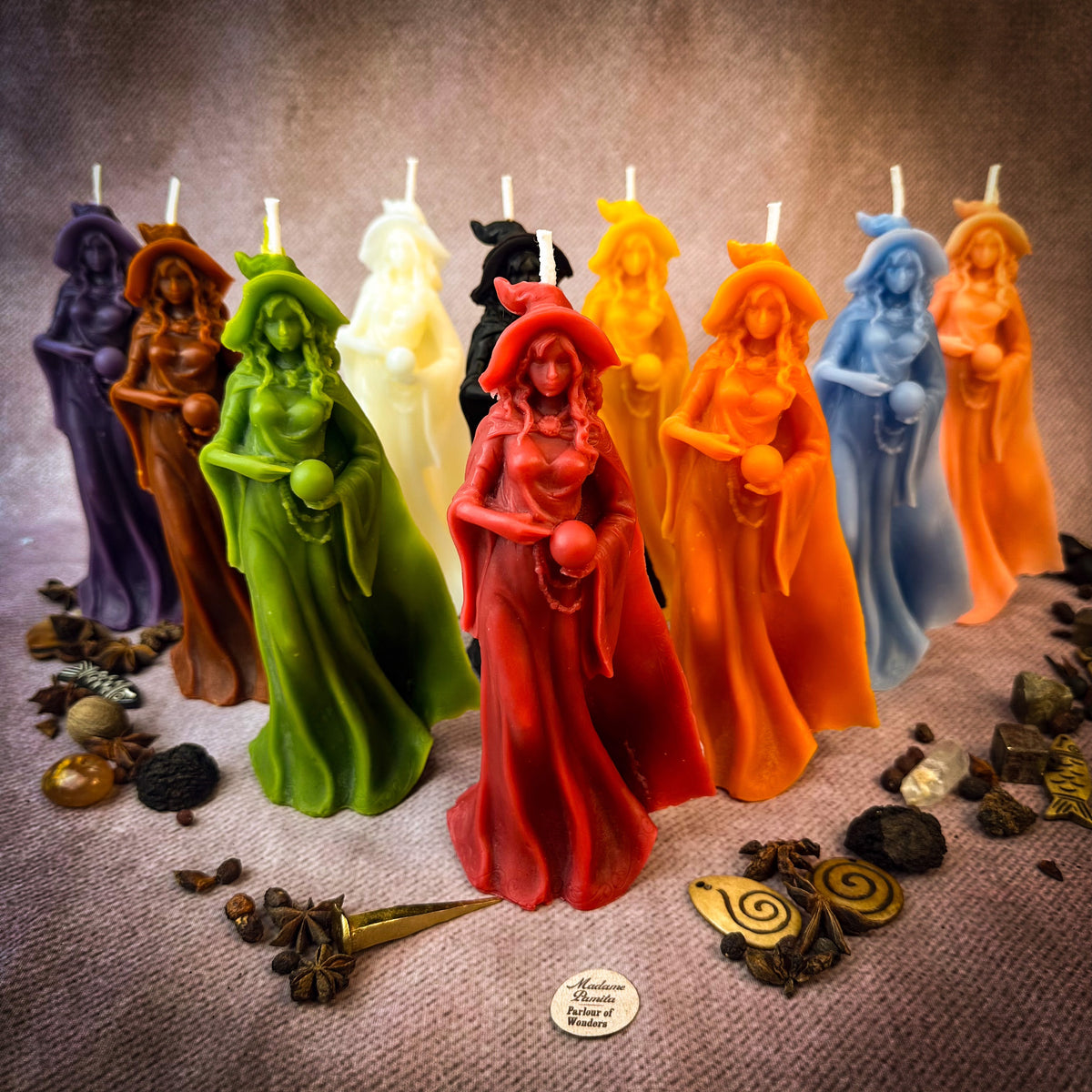 Limited Edition Beeswax Queen of the Witches Spell Candle 
