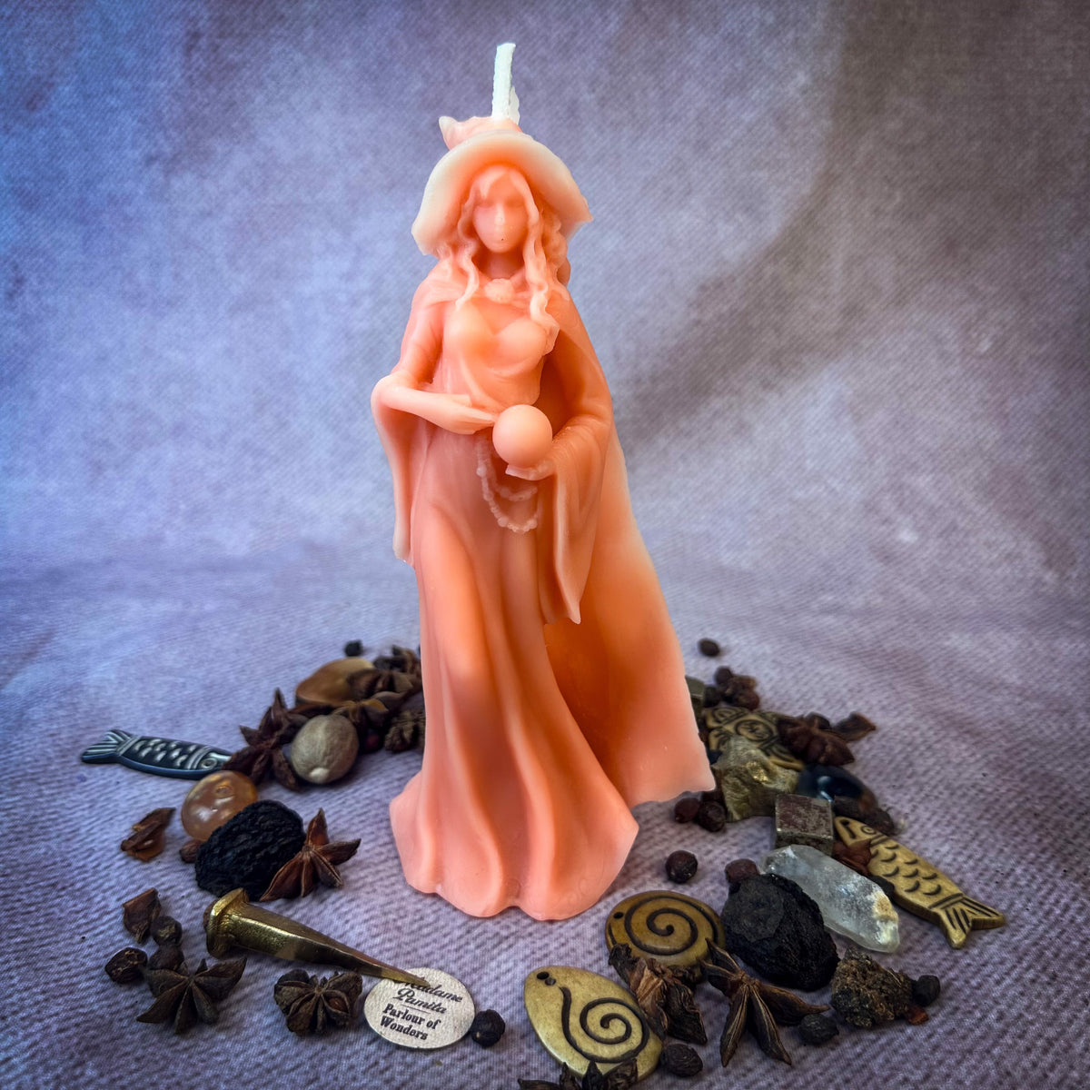 Limited Edition Beeswax Queen of the Witches Spell Candle - Pink
