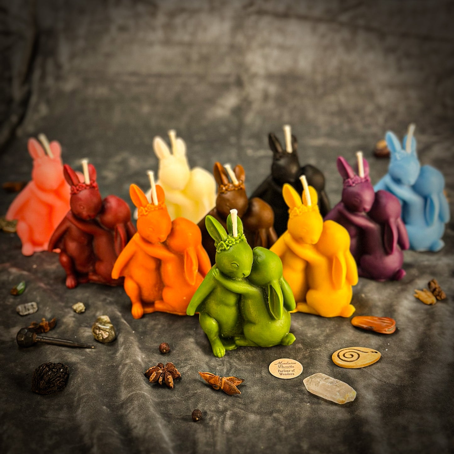 Beeswax Rabbit Rabbit Spell Candle