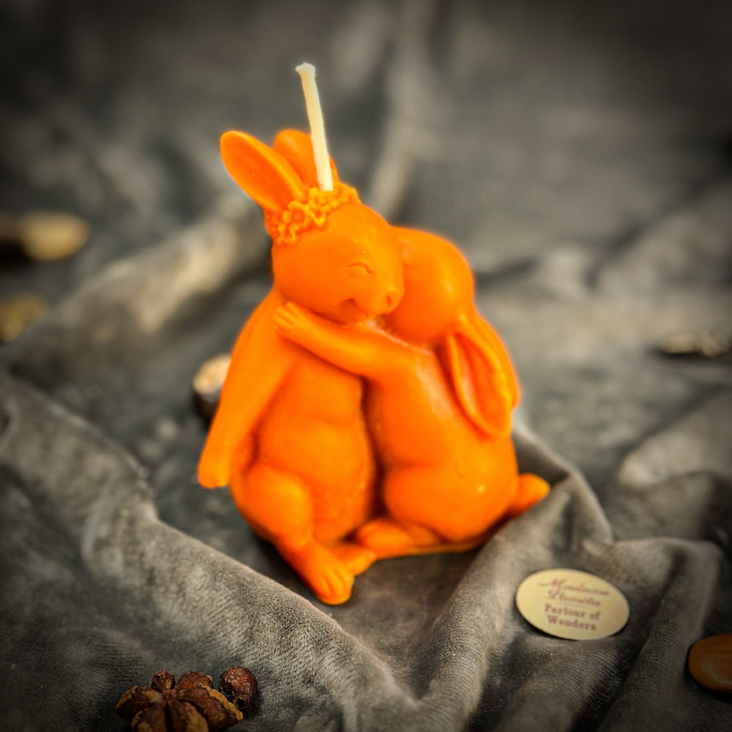 Beeswax Rabbit Rabbit Spell Candle