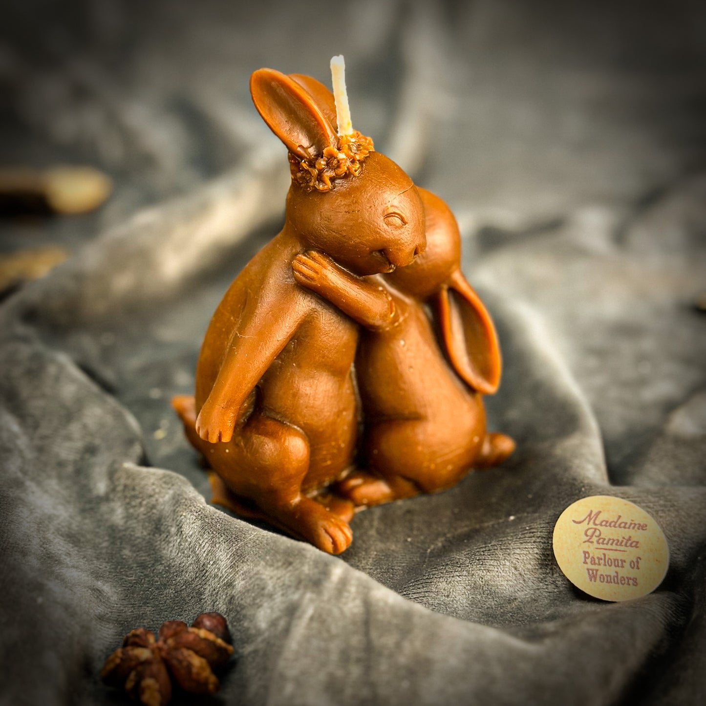 Beeswax Rabbit Rabbit Spell Candle