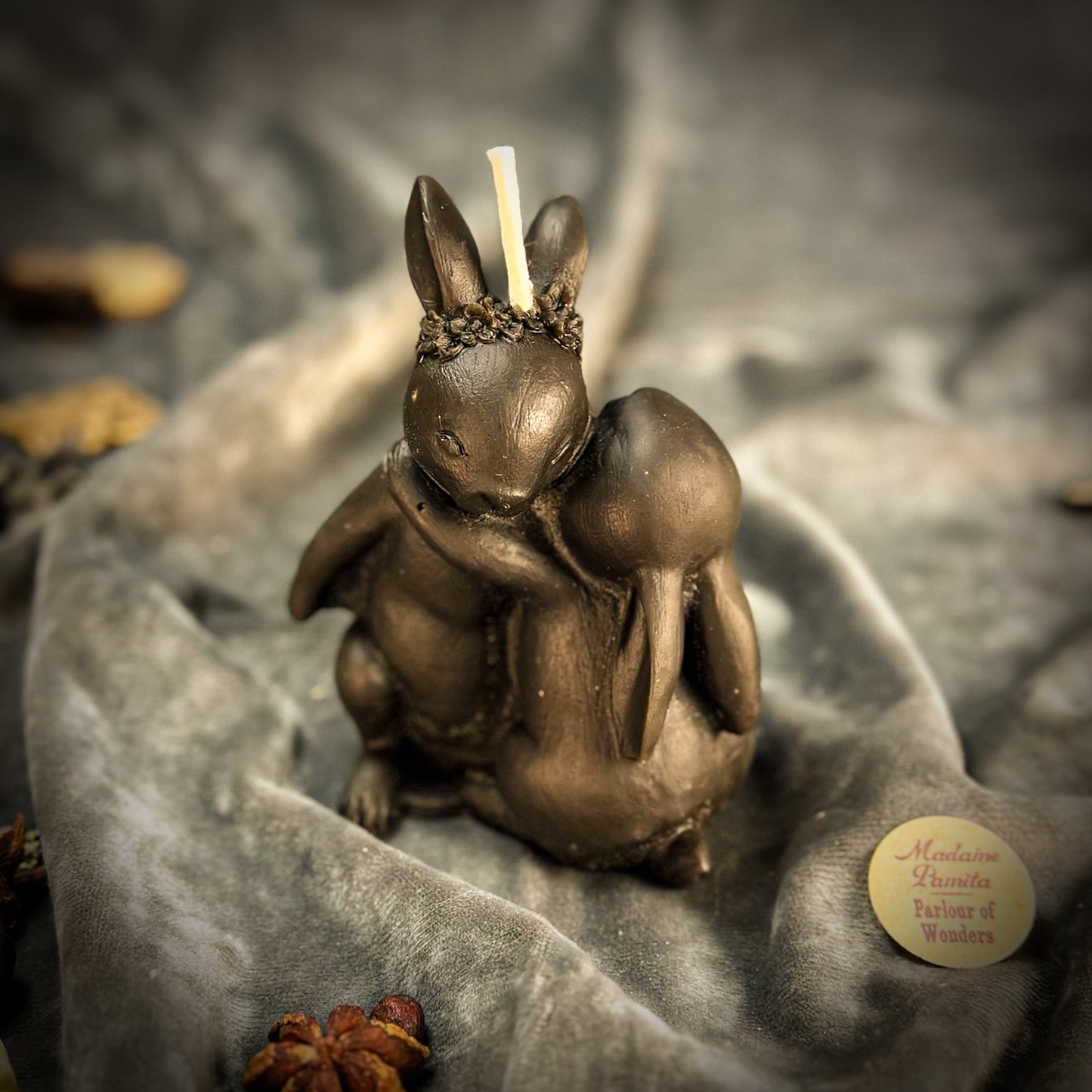 Beeswax Rabbit Rabbit Spell Candle