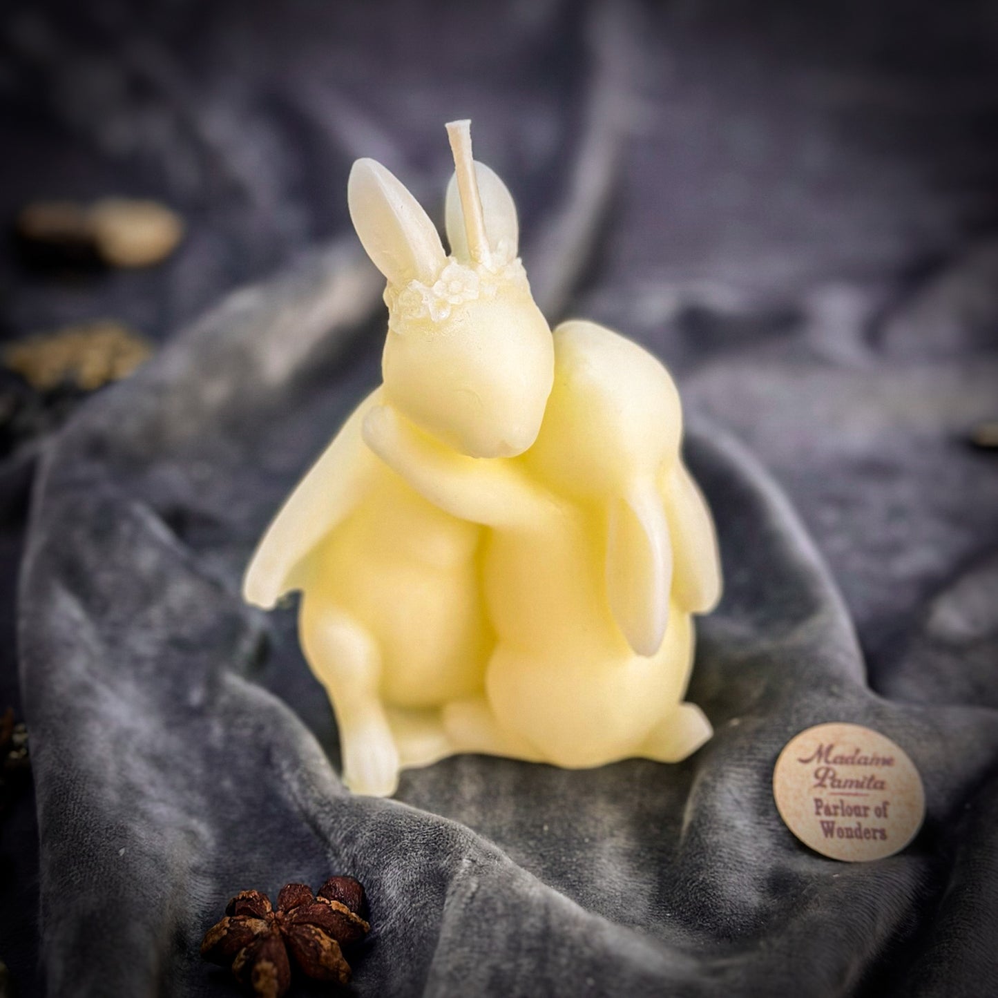 Beeswax Rabbit Rabbit Spell Candle